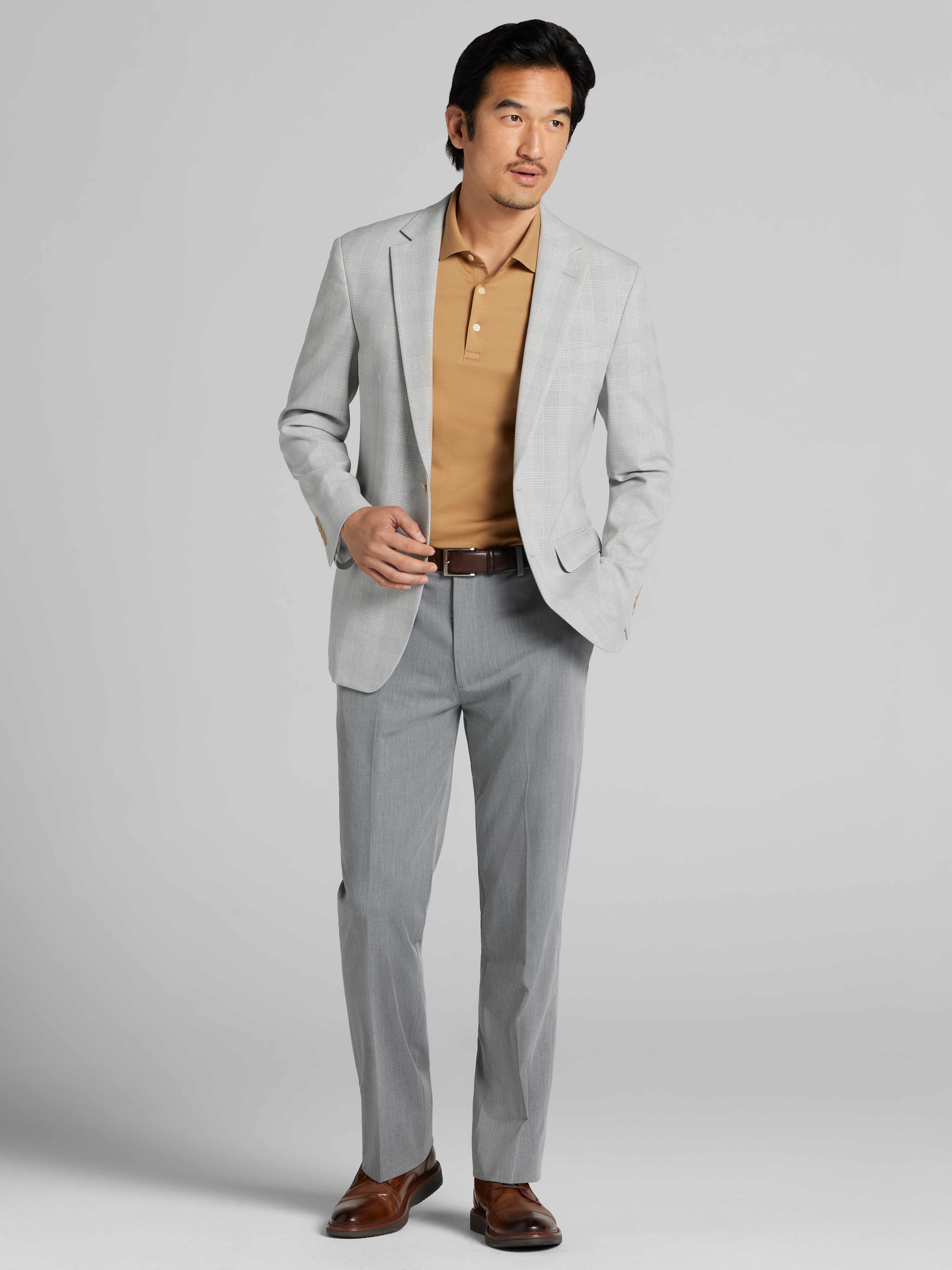 Modern Fit Plaid Sport Coat