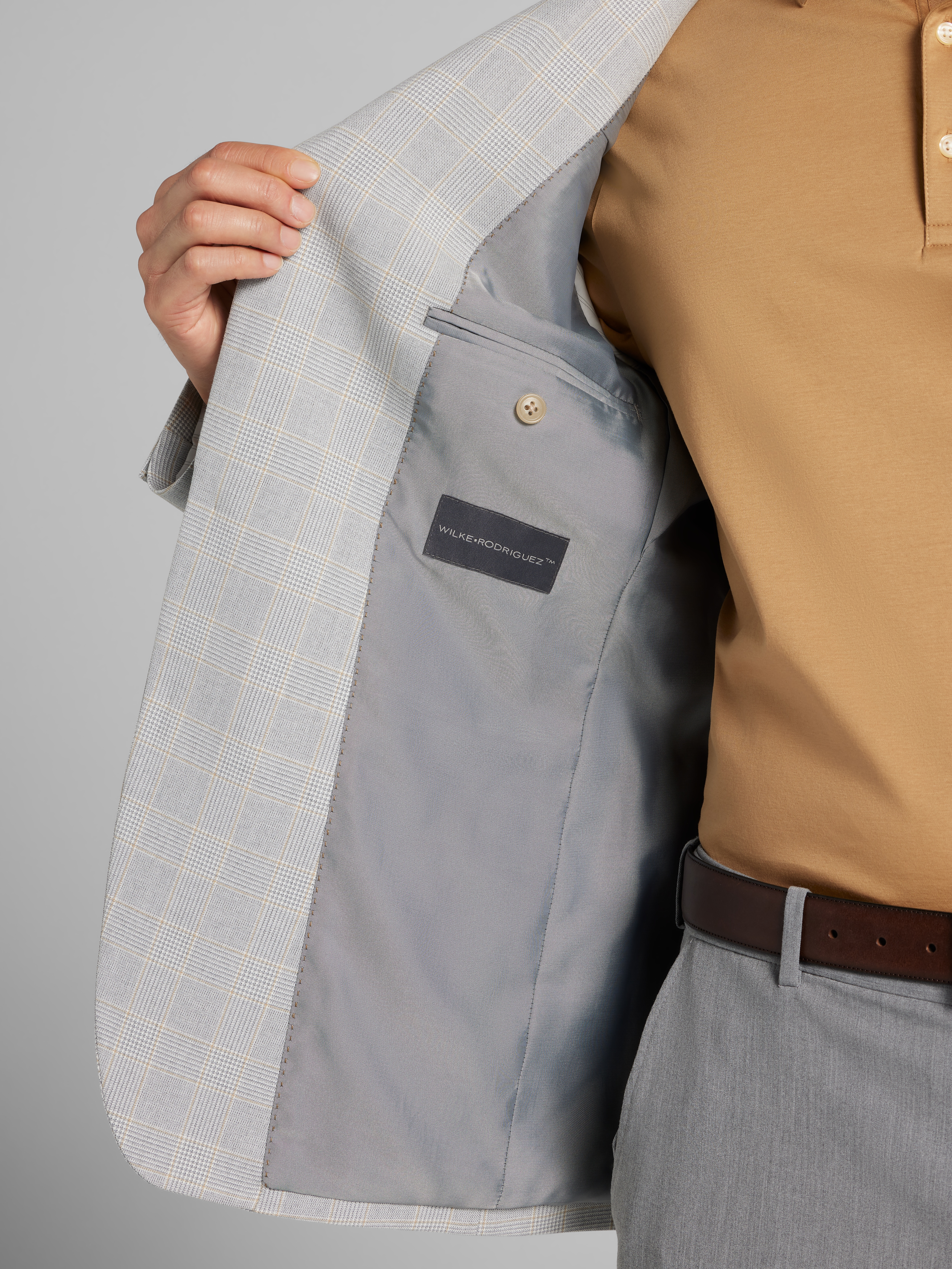 Modern Fit Plaid Sport Coat