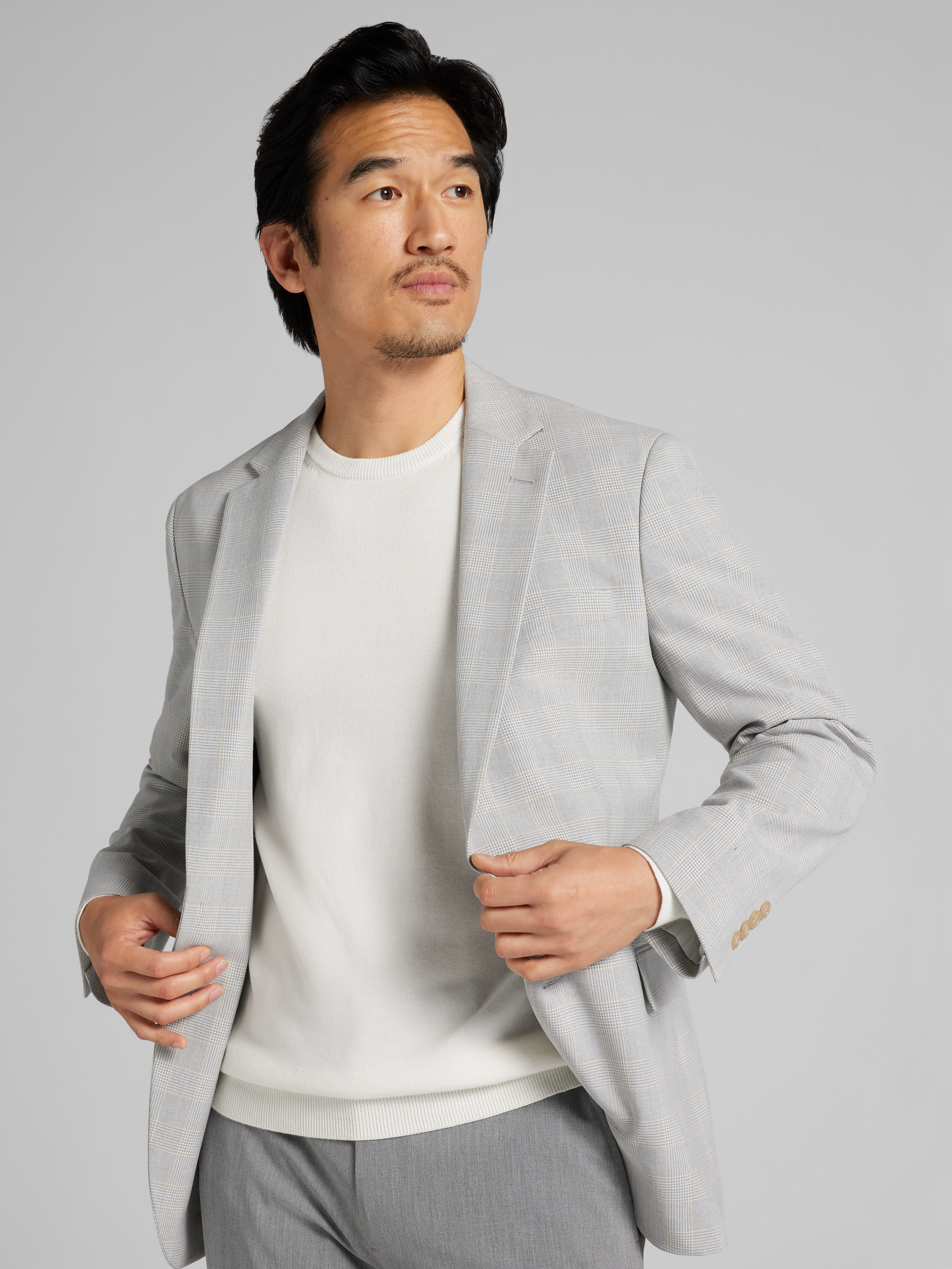 Modern Fit Plaid Sport Coat