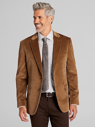 Modern Fit Faux Suede Sport Coat