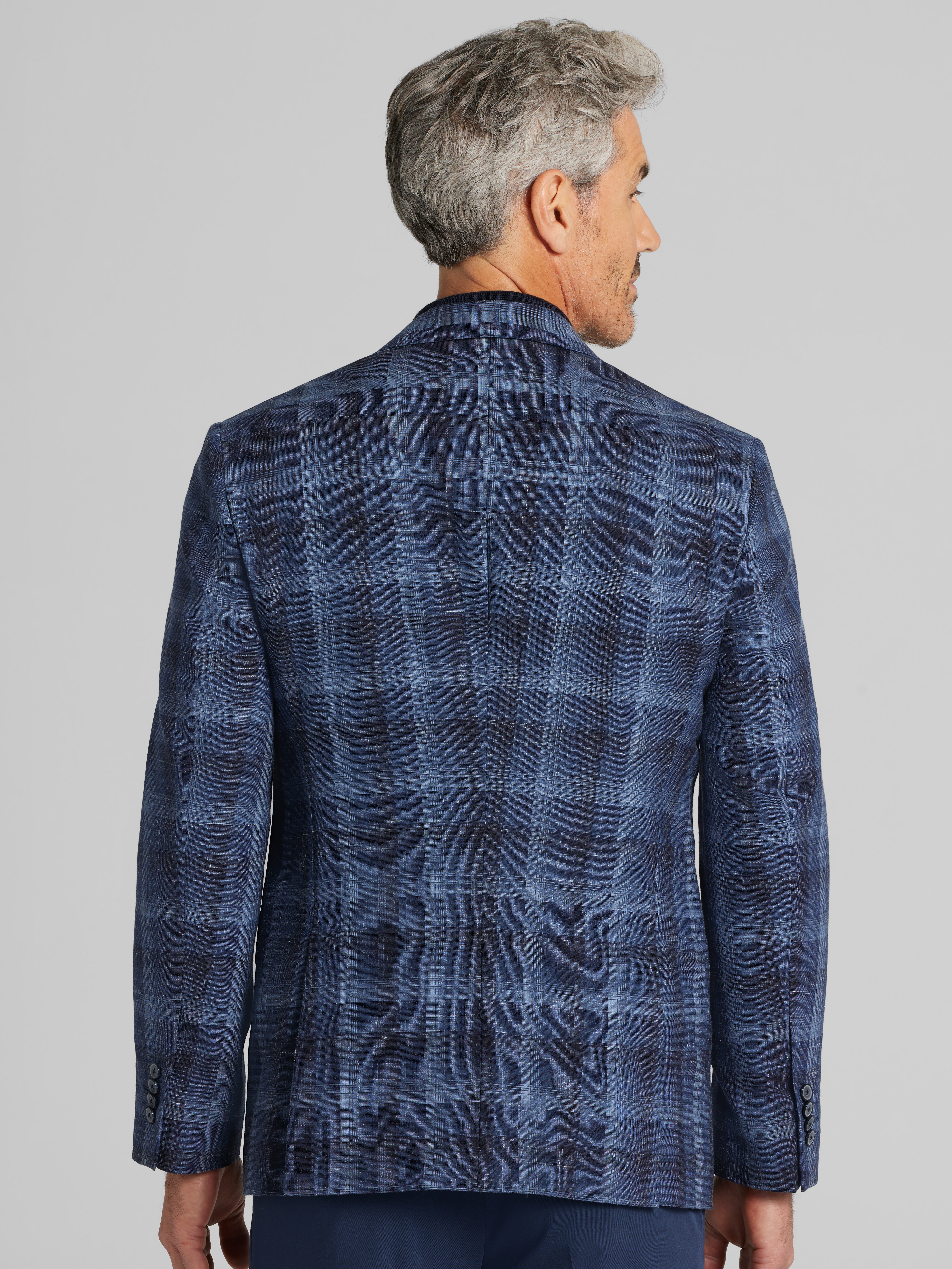 Modern Fit Plaid Sport Coat