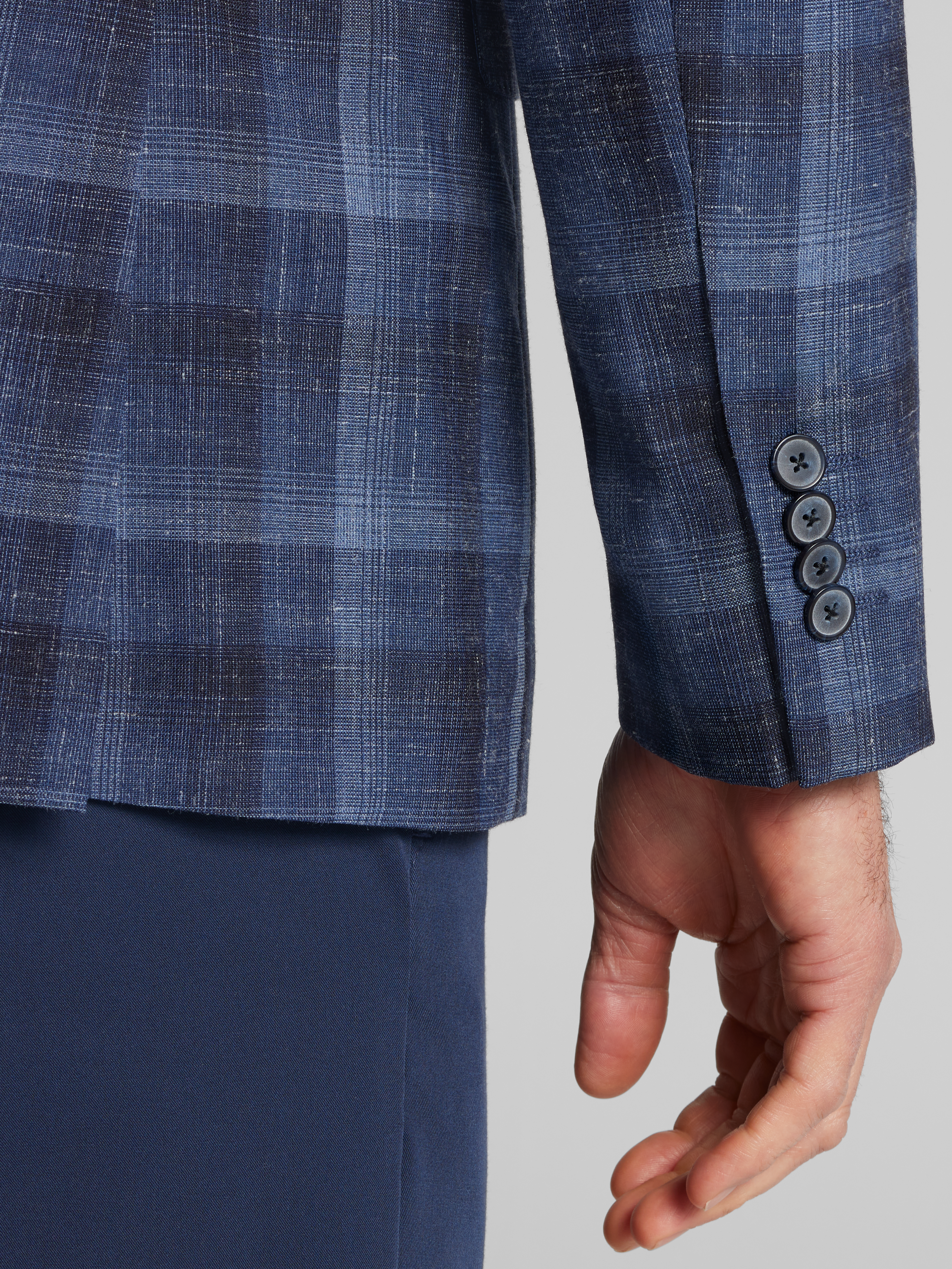 Modern Fit Plaid Sport Coat
