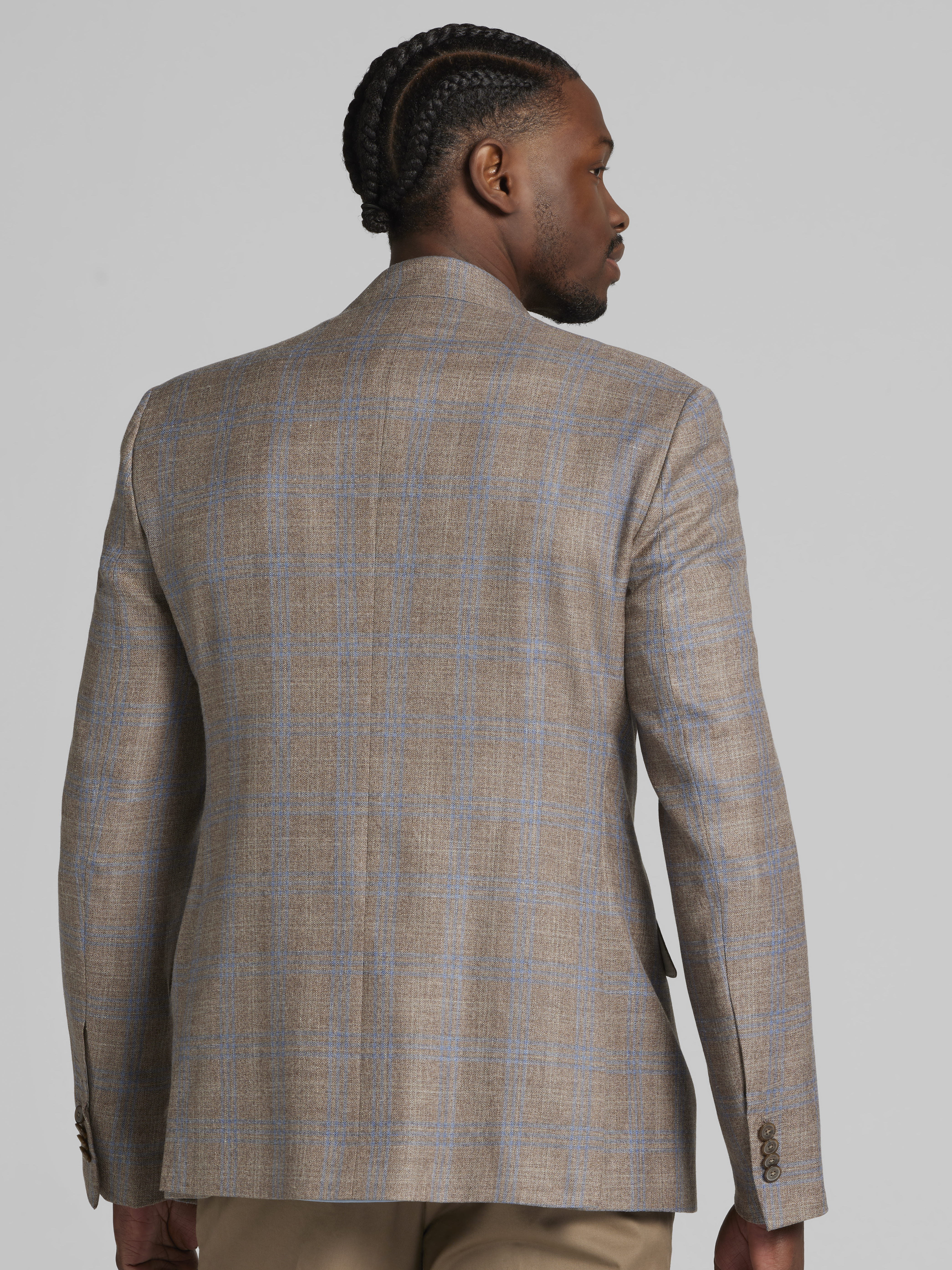 Modern Fit Wool Blend Plaid Sport Coat