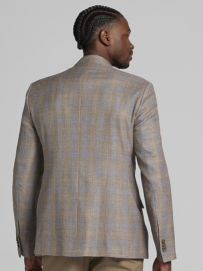 Joseph Abboud Modern Fit Wool Blend Plaid Sport Coat