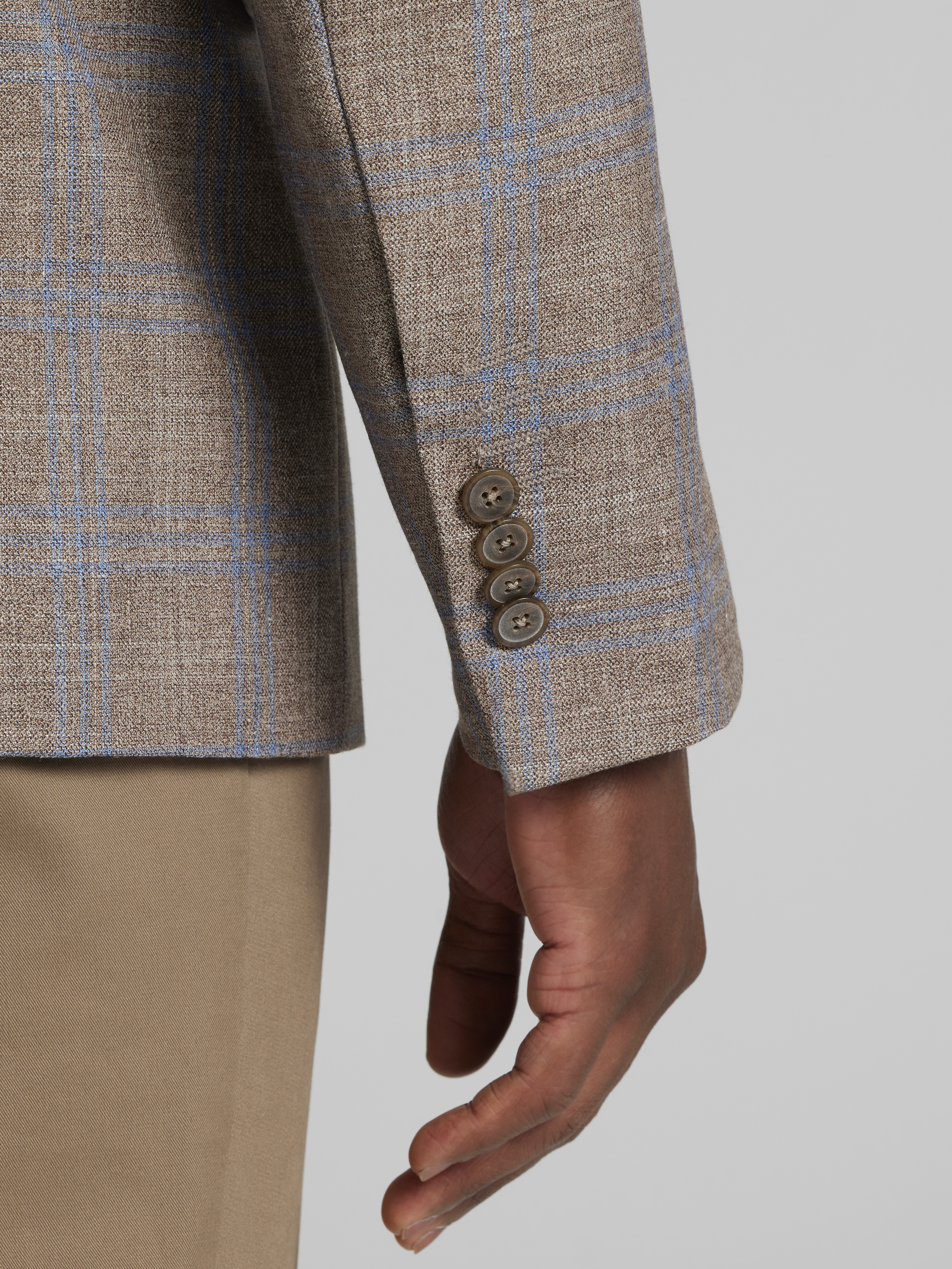 Modern Fit Wool Blend Plaid Sport Coat