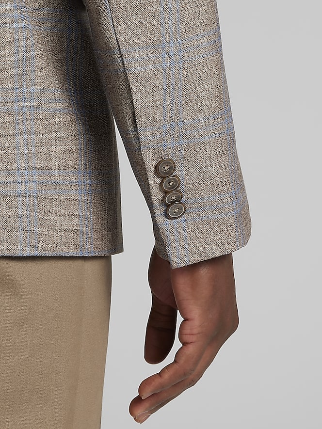 Joseph Abboud Modern Fit Wool Blend Plaid Sport Coat