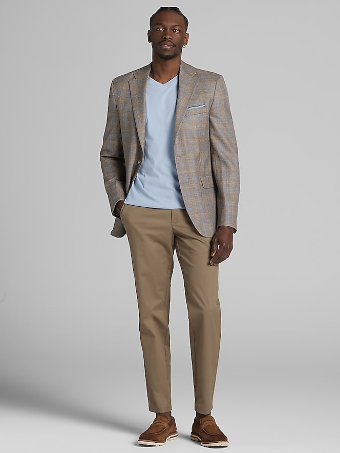 Joseph Abboud Modern Fit Wool Blend Plaid Sport Coat