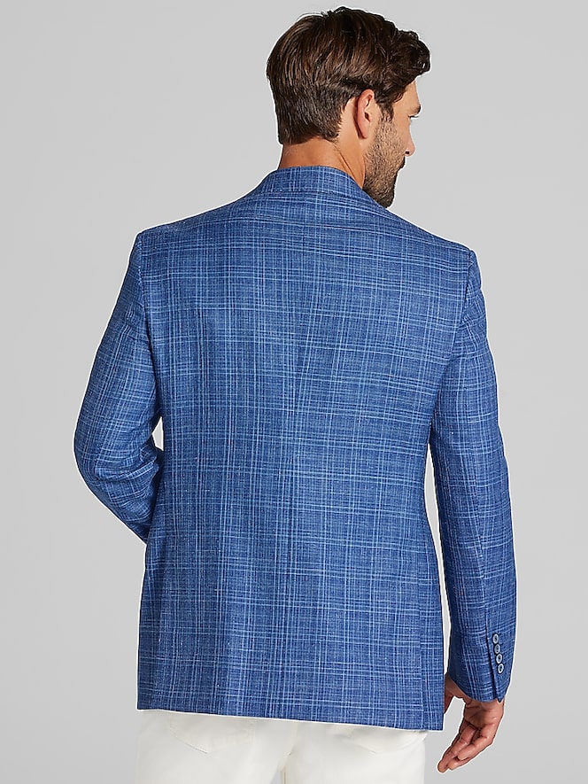 Joseph Abboud Classic Fit Wool Blend Windowpane Sport Coat