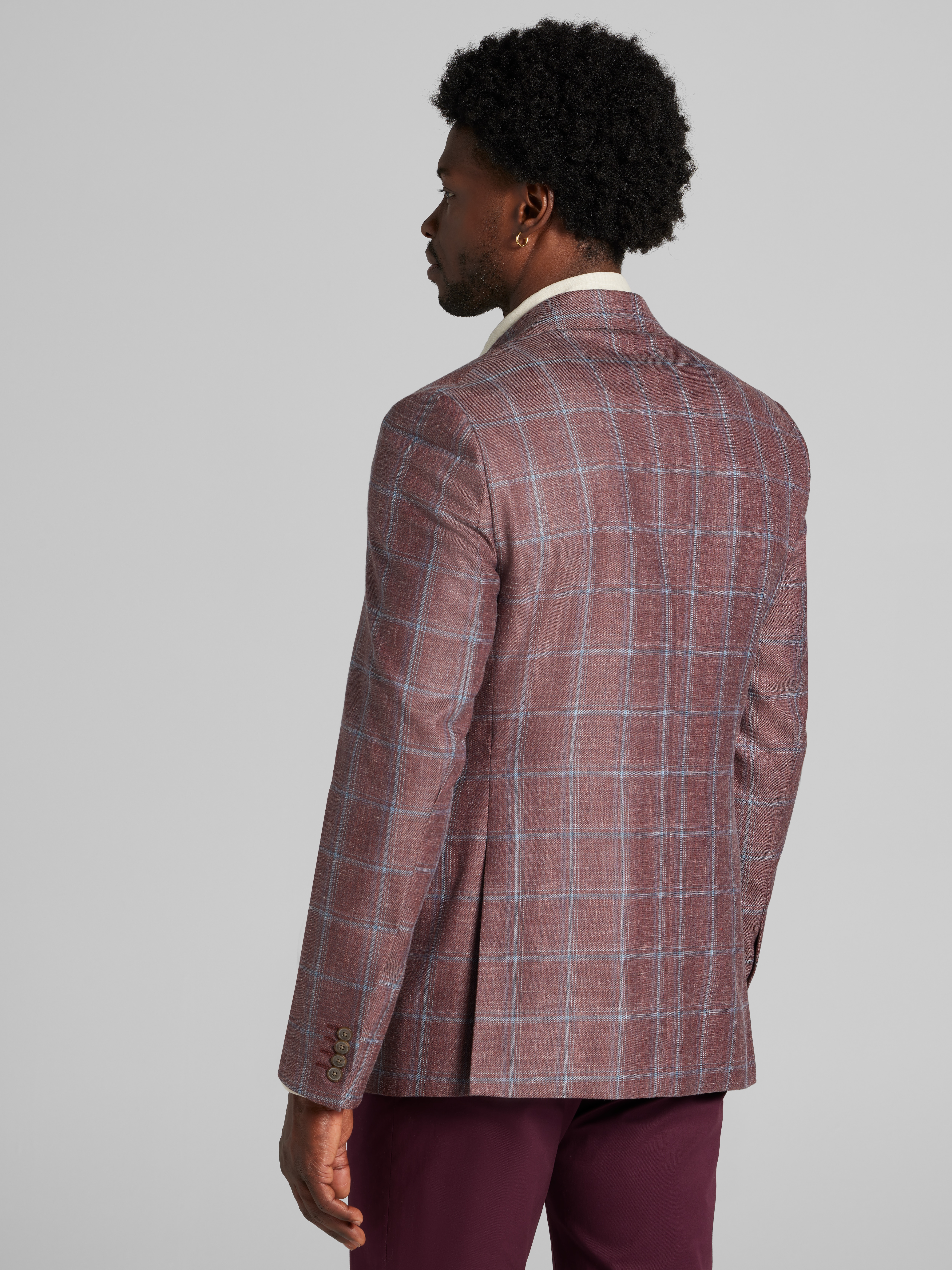 Classic Fit Wool Blend Windowpane Sport Coat