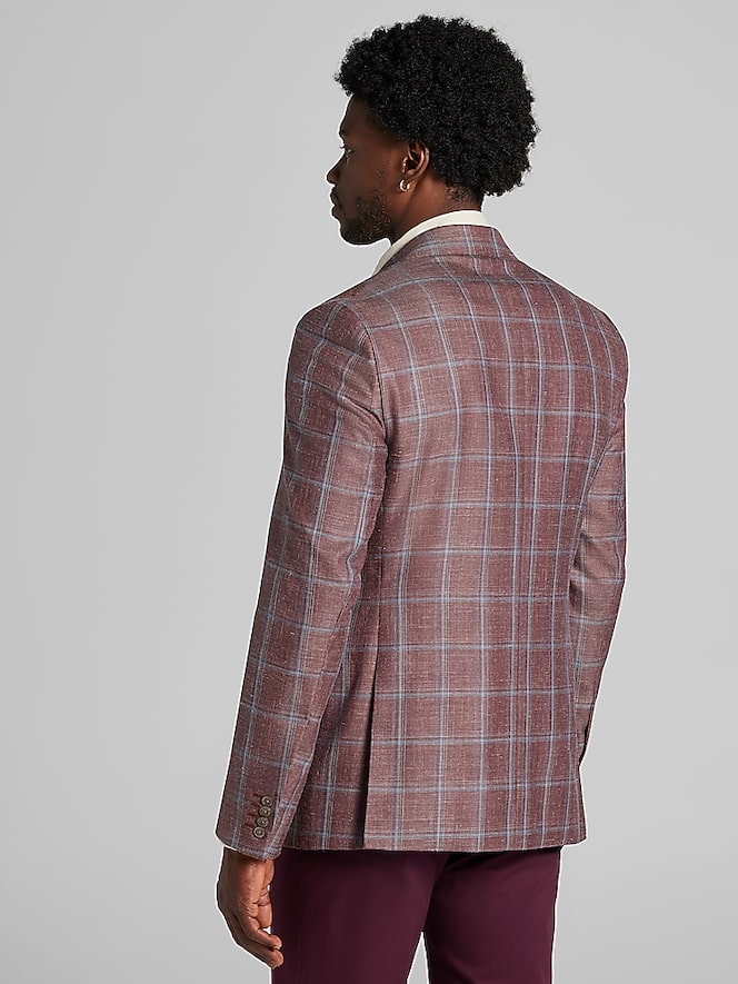 Joseph Abboud Classic Fit Wool Blend Windowpane Sport Coat