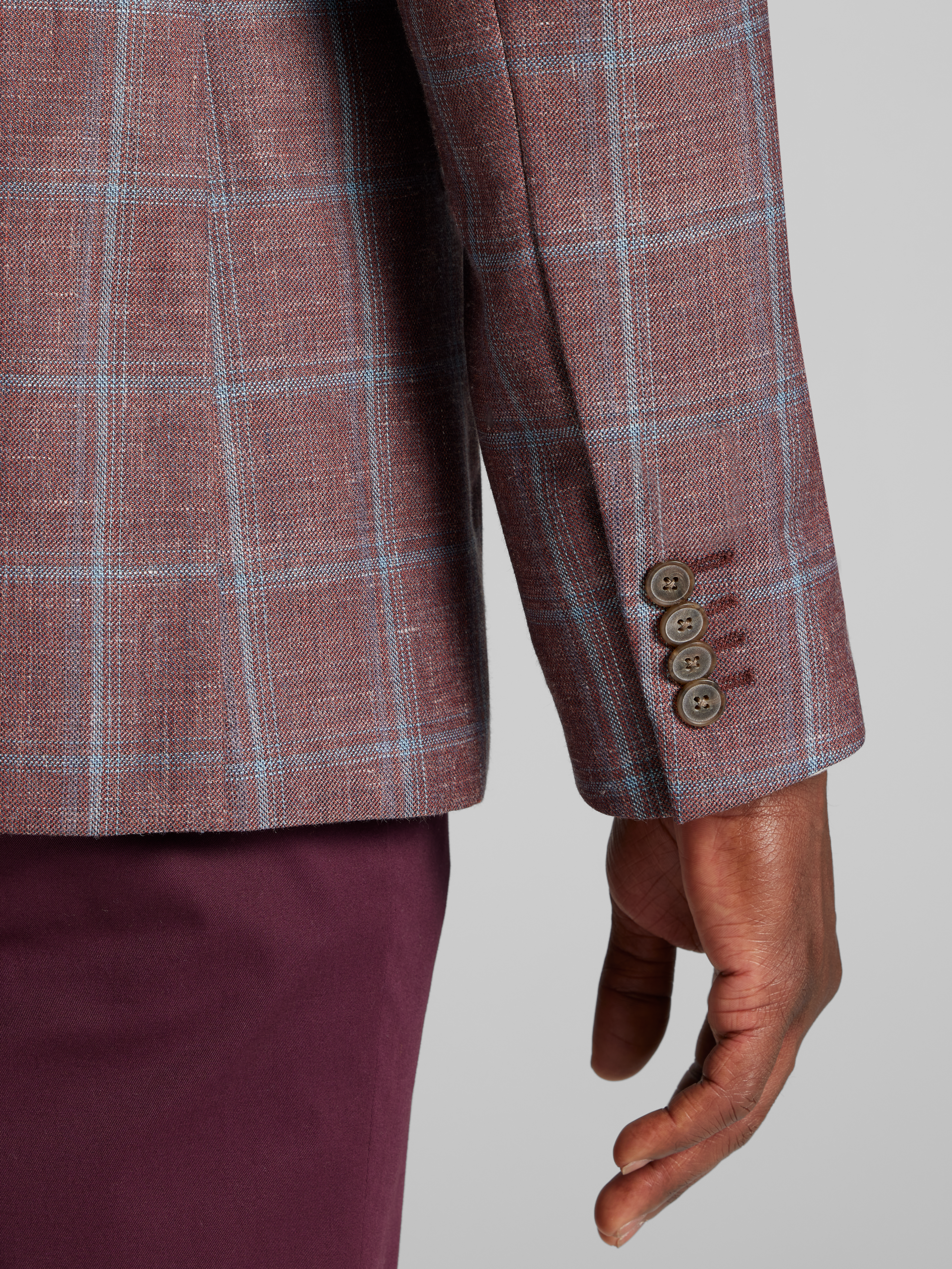 Classic Fit Wool Blend Windowpane Sport Coat
