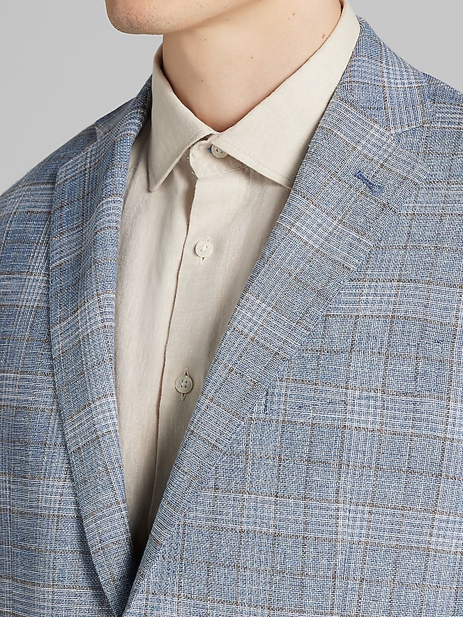 Joseph Abboud Modern Fit Wool Blend Plaid Sport Coat