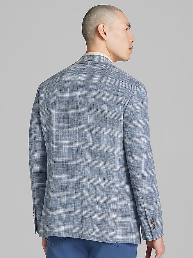 Joseph Abboud Modern Fit Wool Blend Plaid Sport Coat