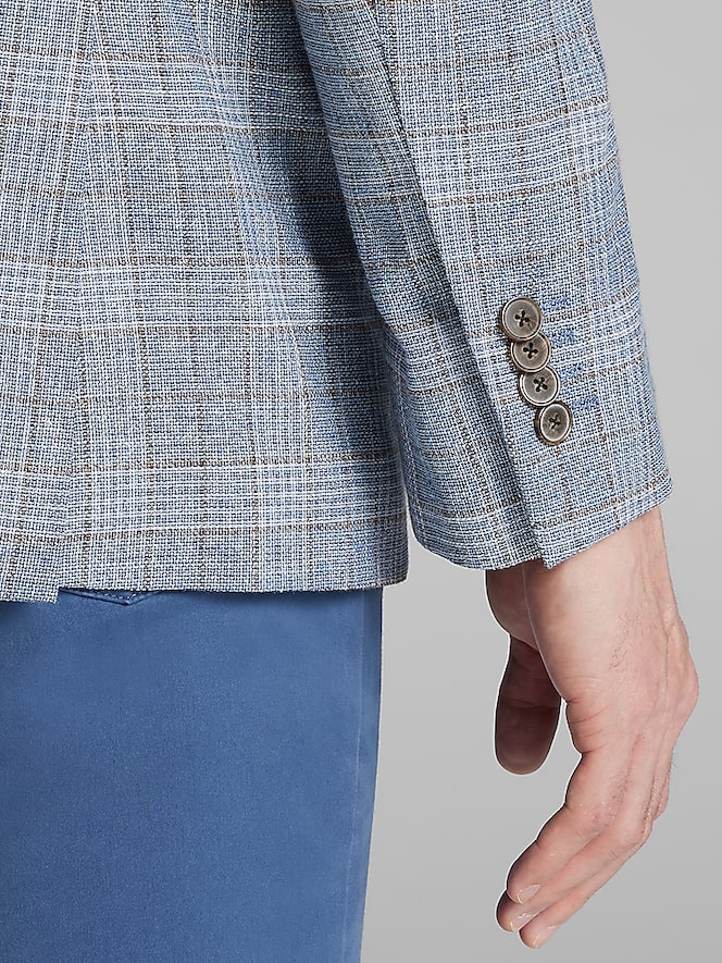 Joseph Abboud Modern Fit Wool Blend Plaid Sport Coat