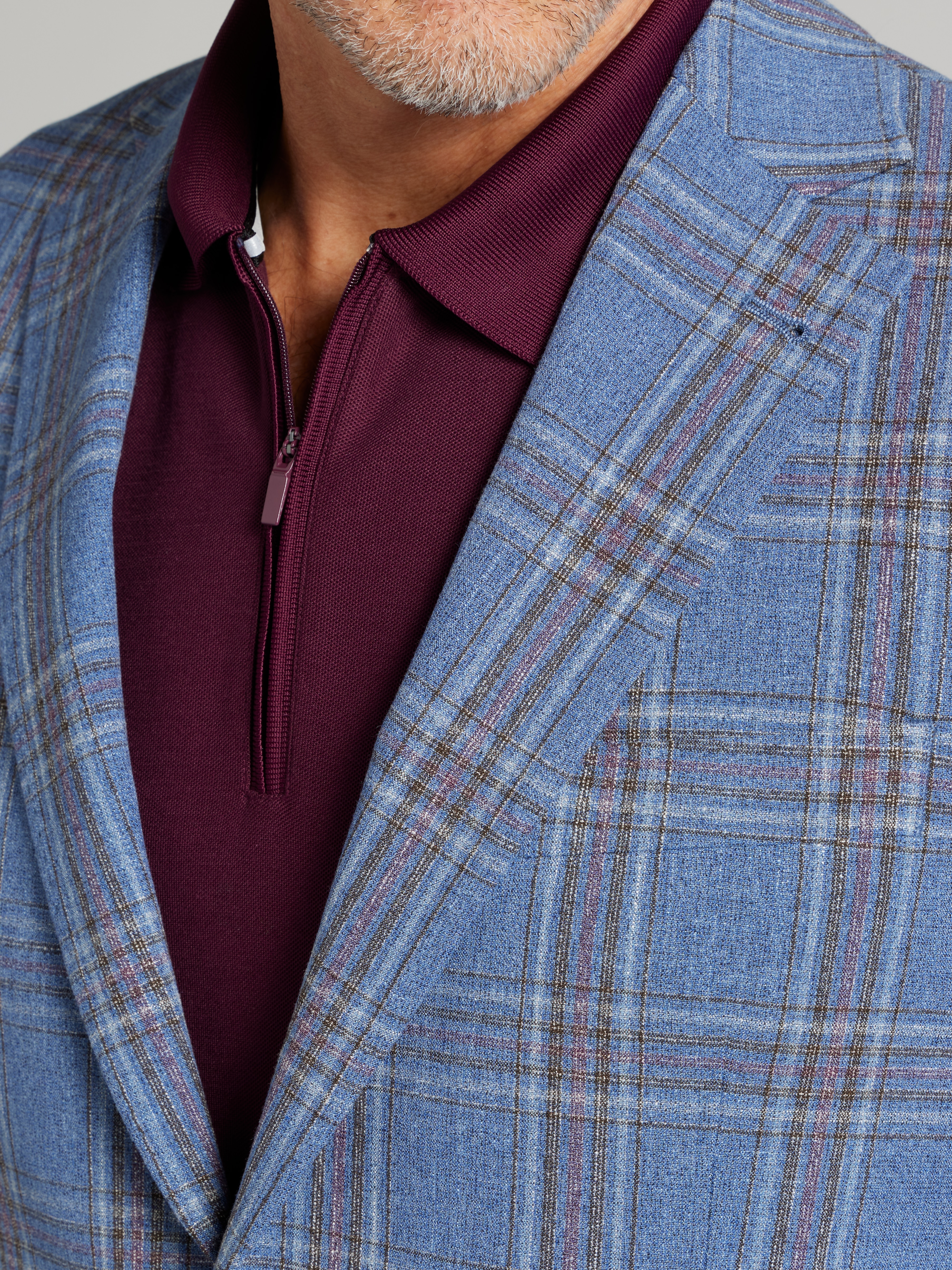 Modern Fit Plaid Sport Coat