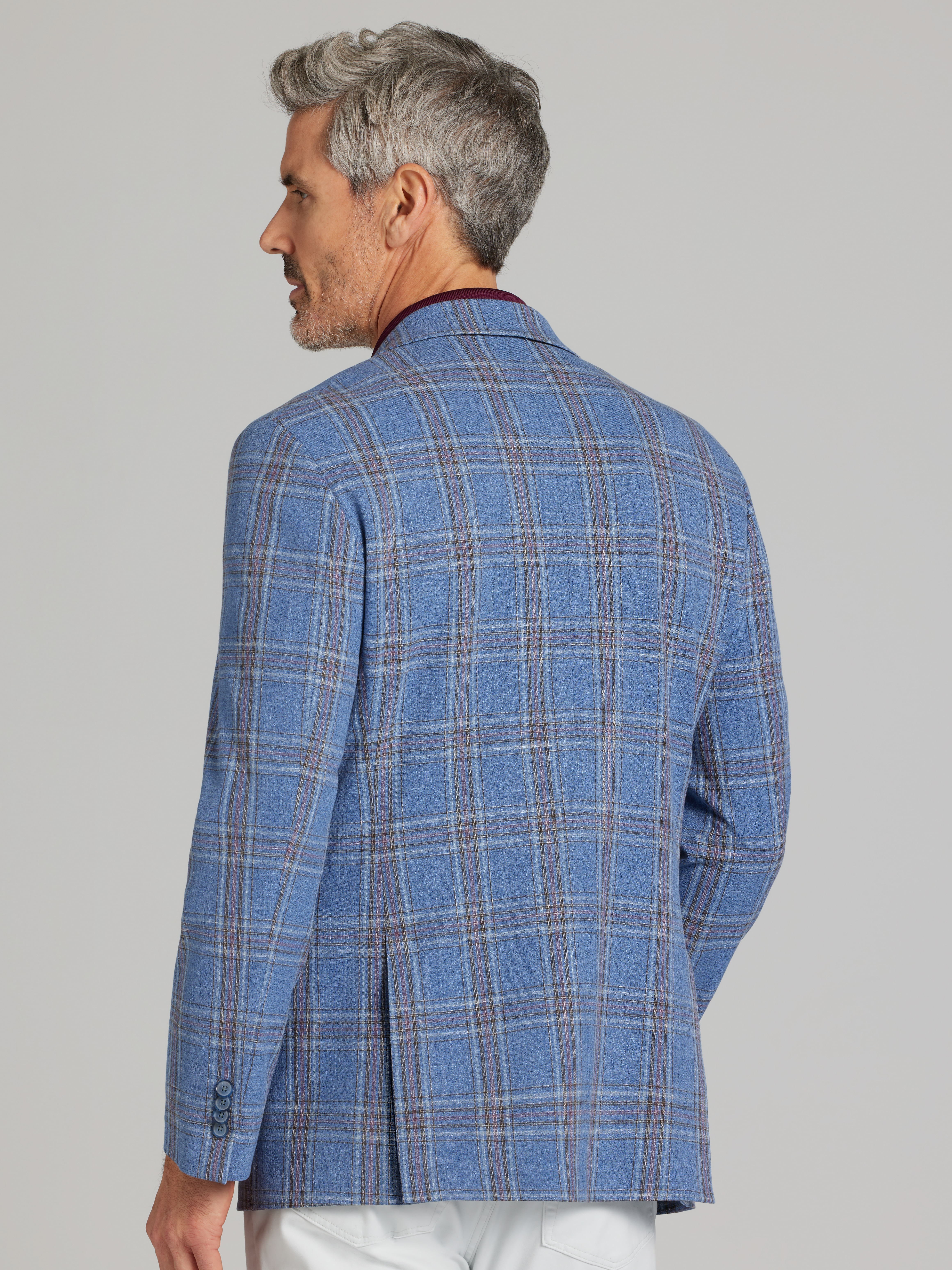 Modern Fit Plaid Sport Coat