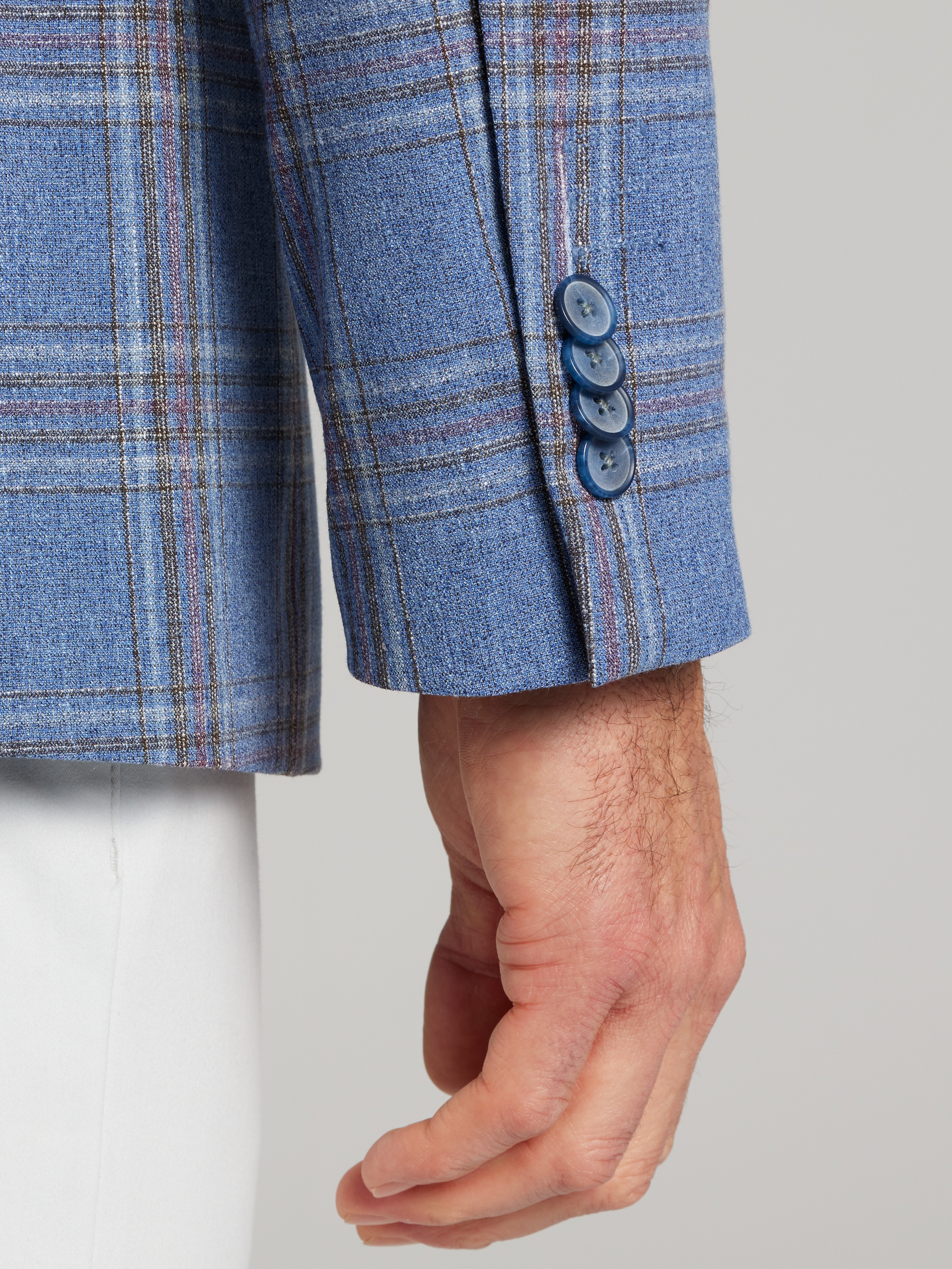 Modern Fit Plaid Sport Coat