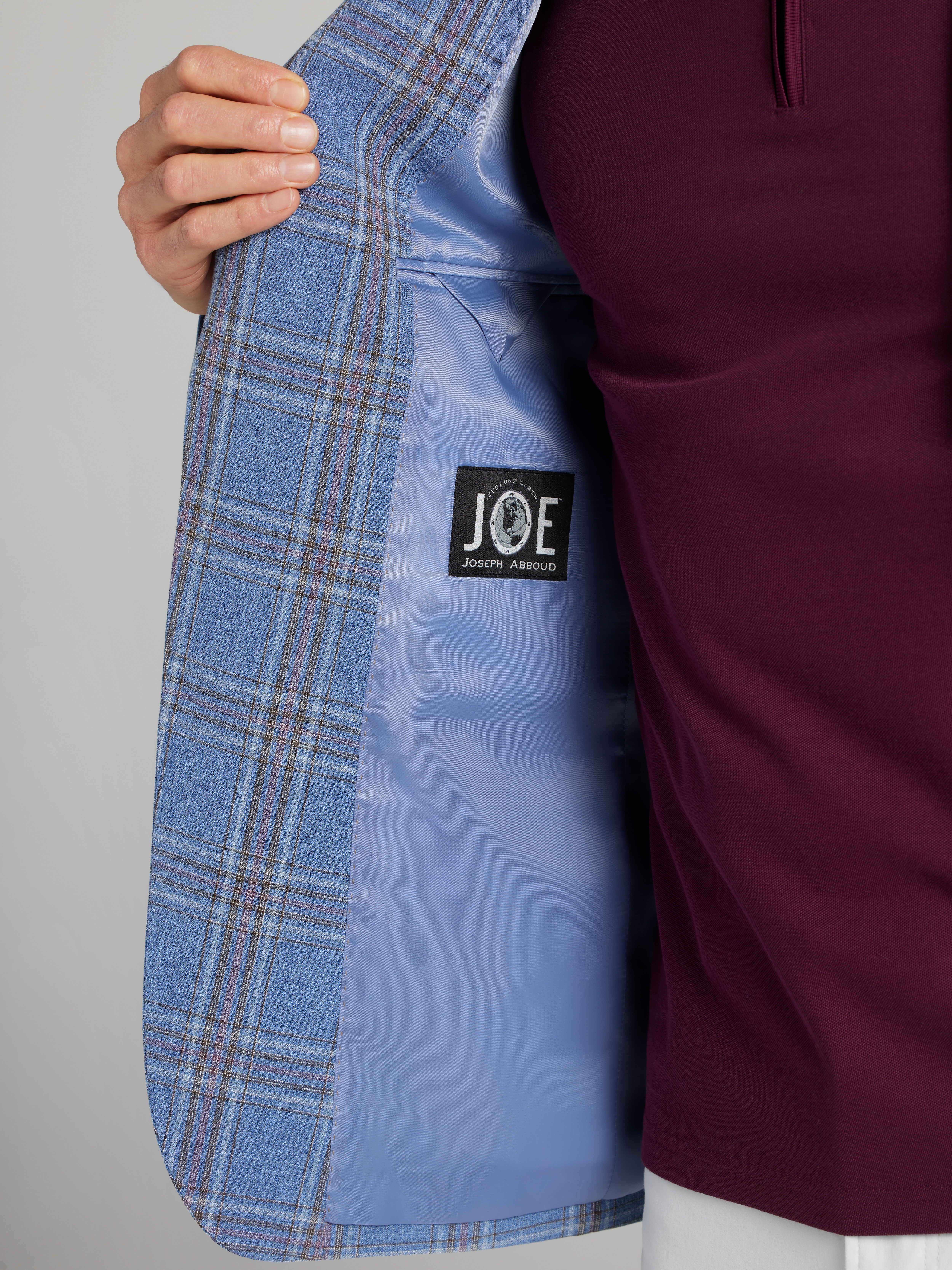 Modern Fit Plaid Sport Coat