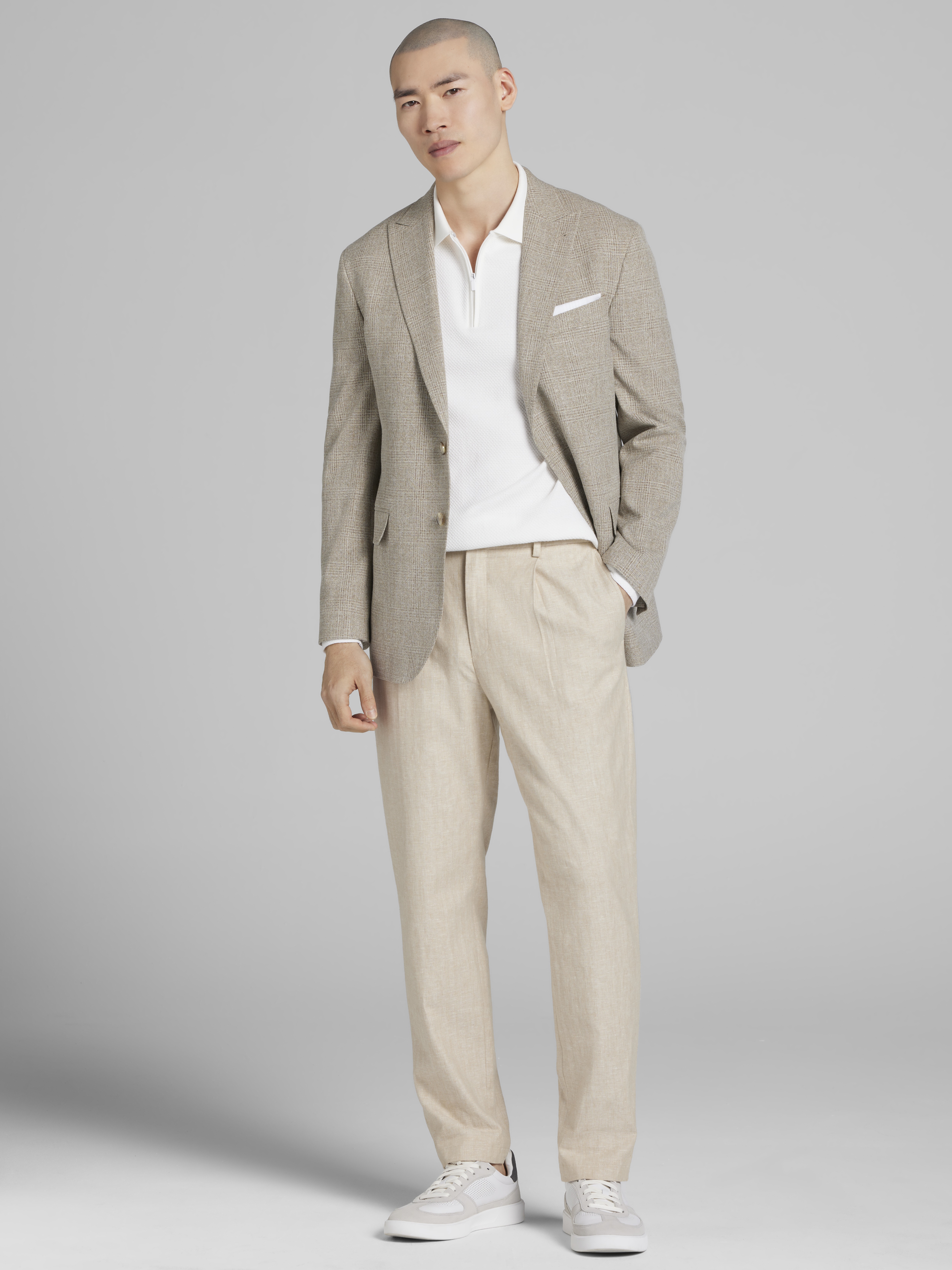 Modern Fit Plaid Sport Coat