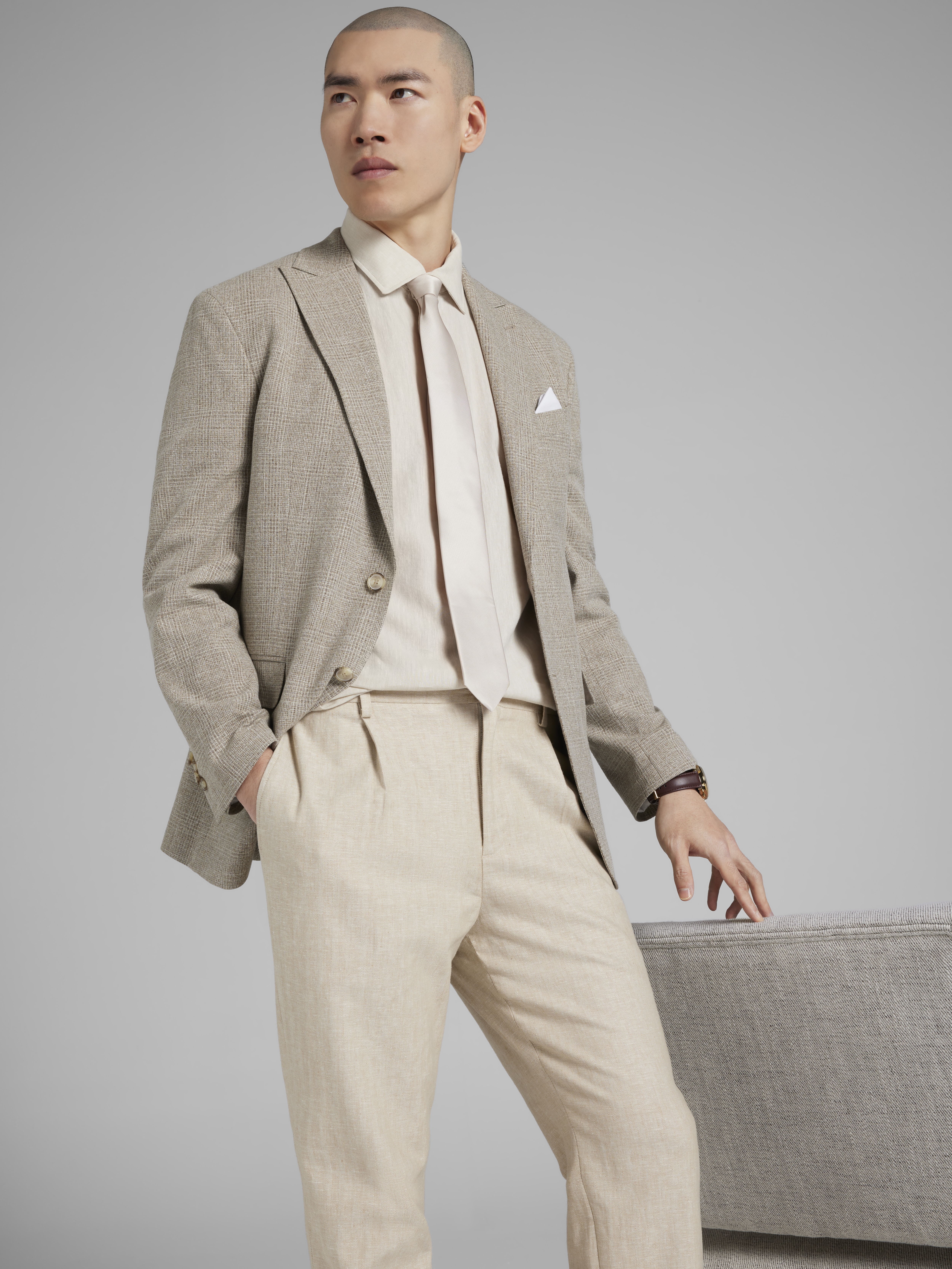 Modern Fit Plaid Sport Coat