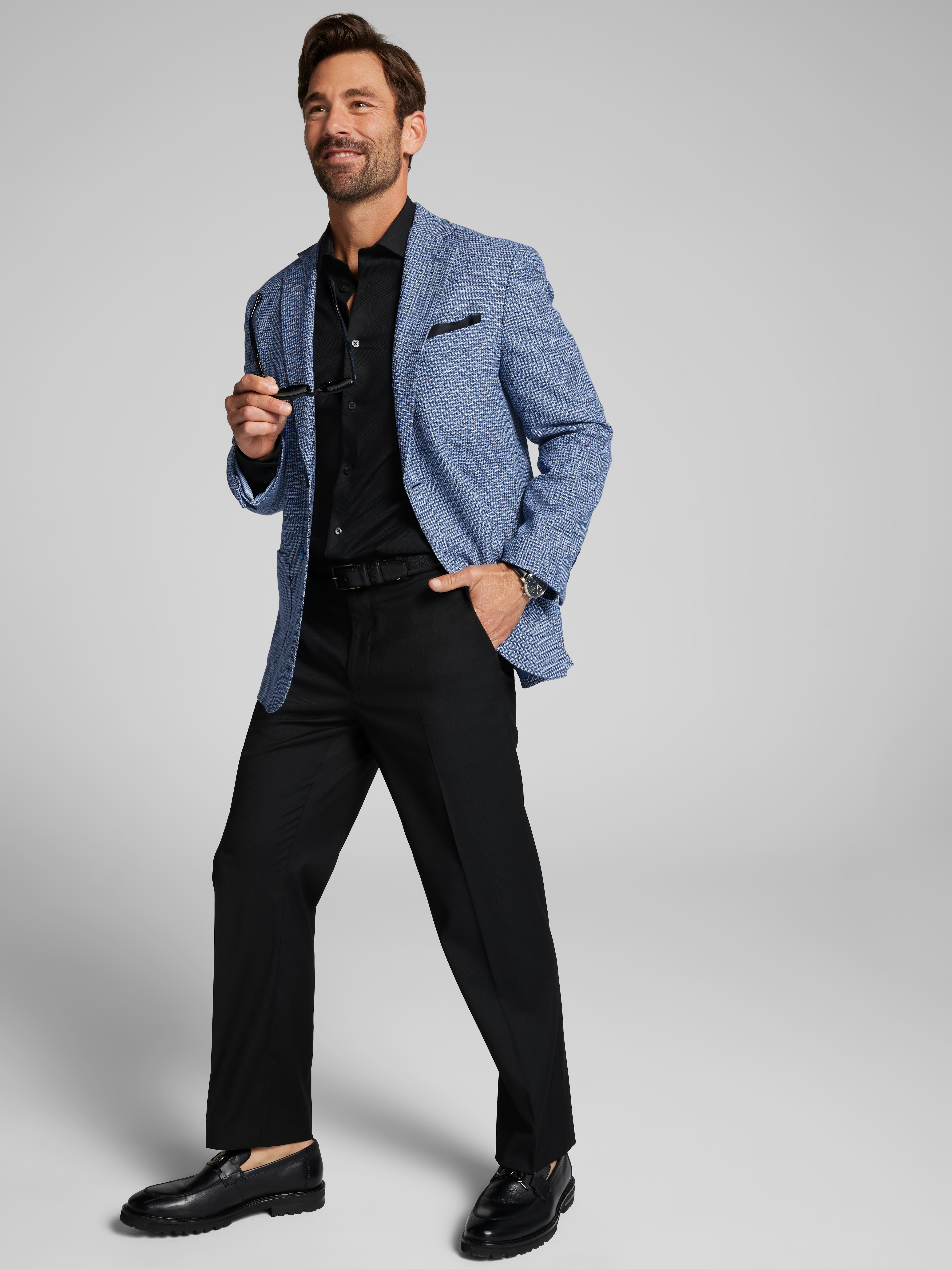 Modern Fit Houndstooth Sport Coat