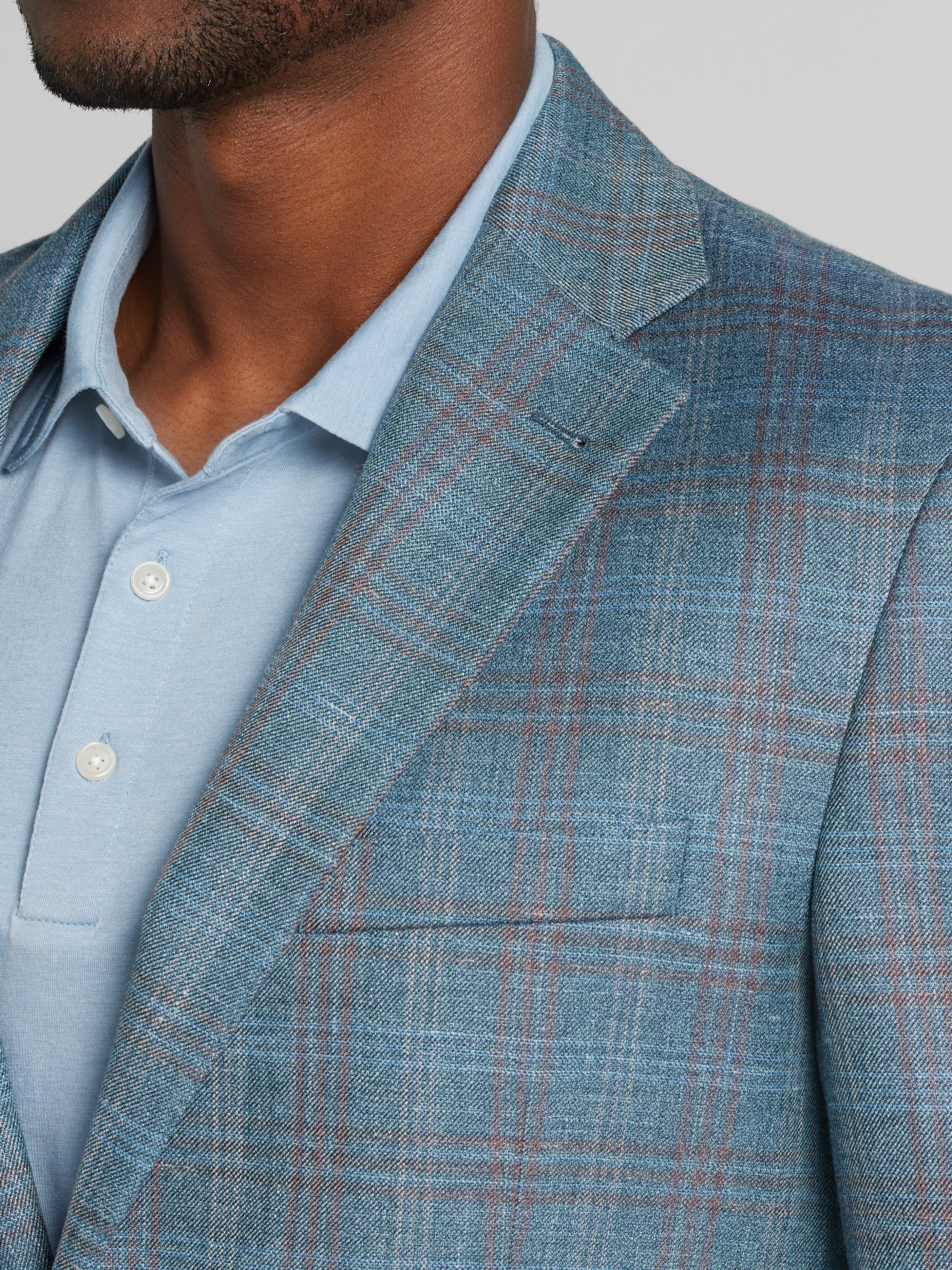 Classic Fit Windowpane Plaid Sport Coat