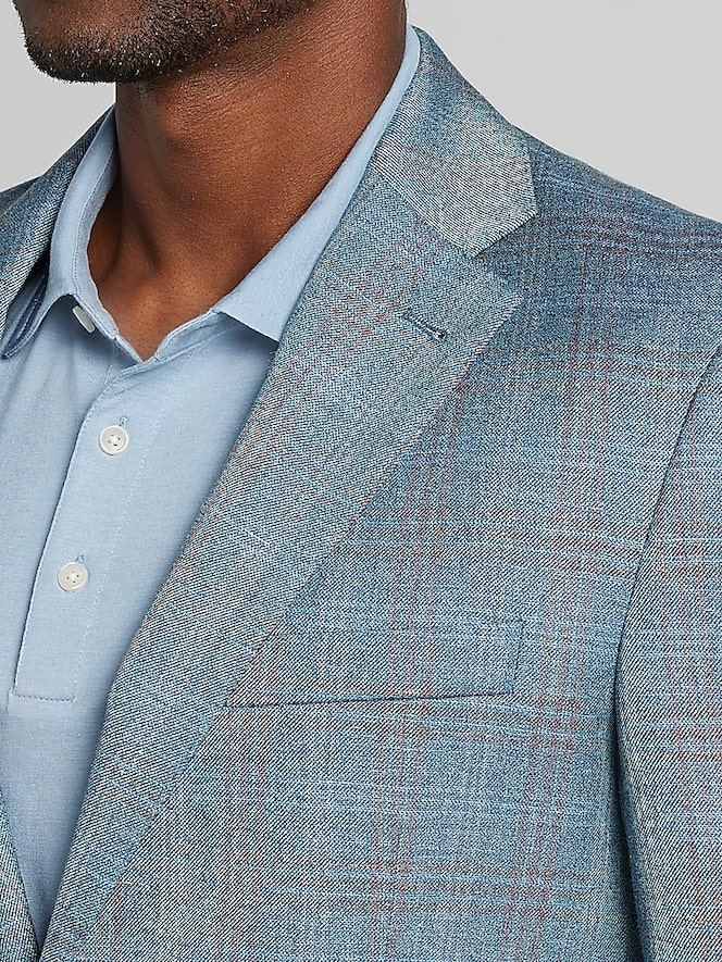 Joseph Abboud Classic Fit Windowpane Plaid Sport Coat