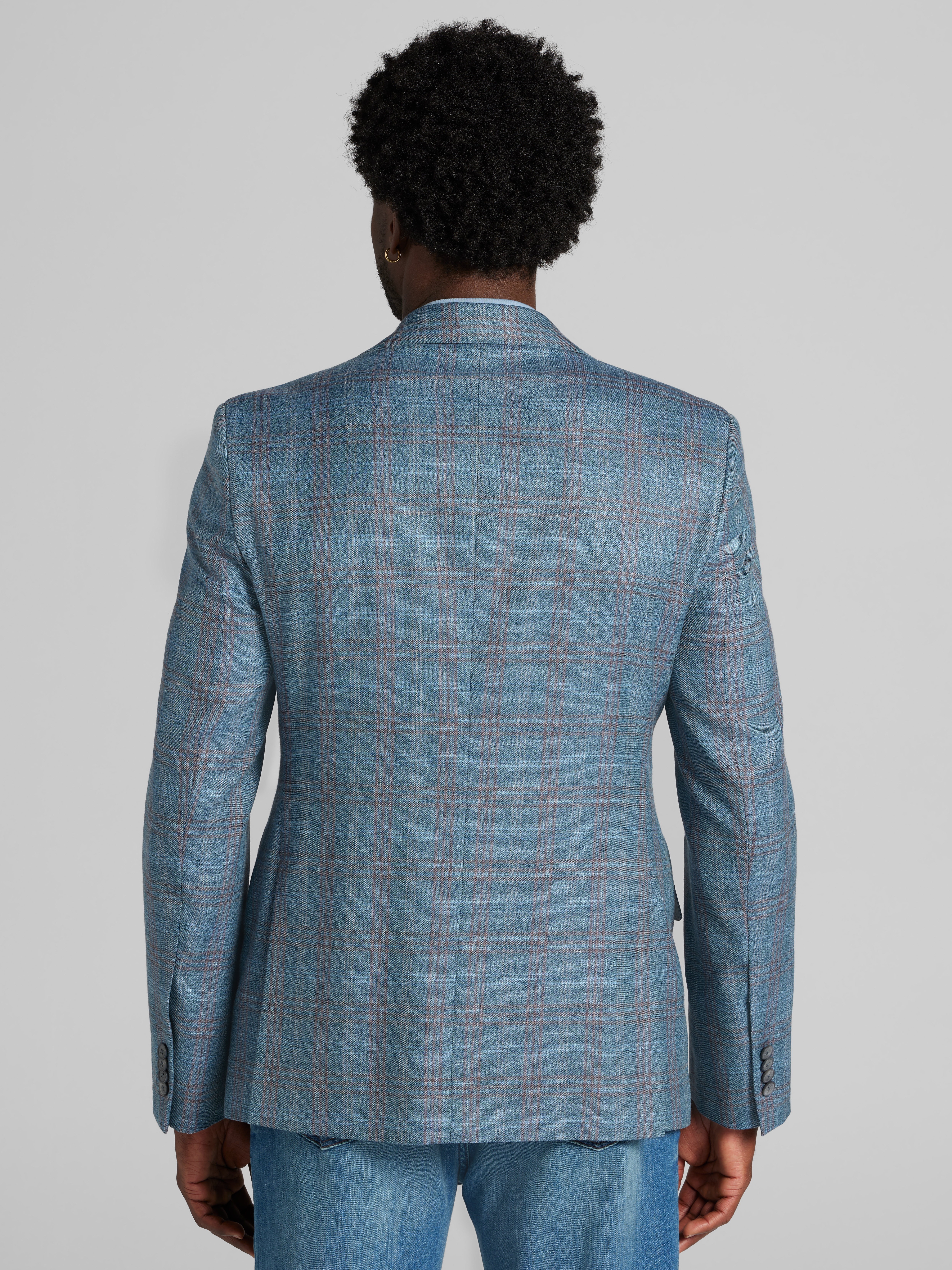 Classic Fit Windowpane Plaid Sport Coat