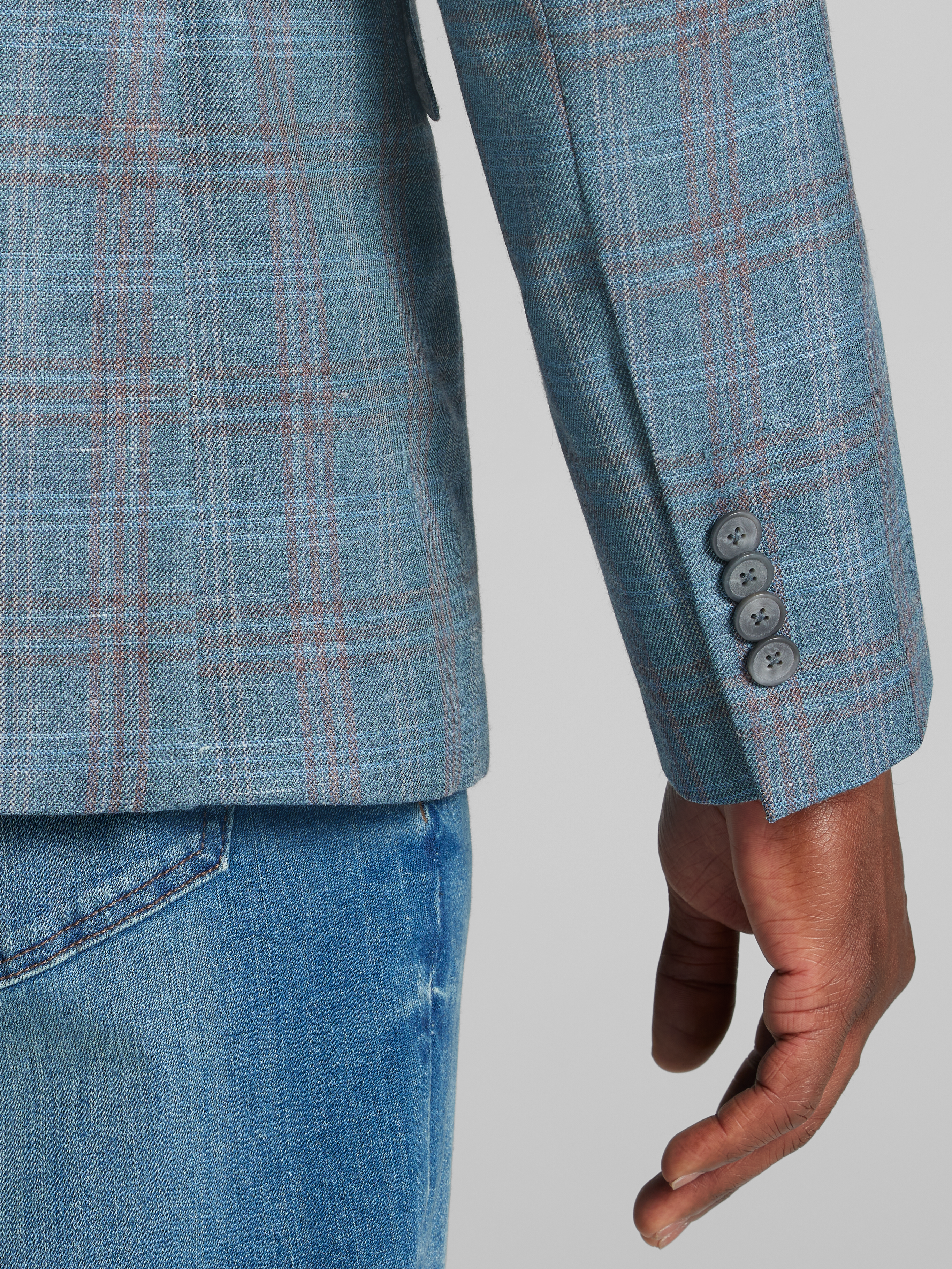 Classic Fit Windowpane Plaid Sport Coat