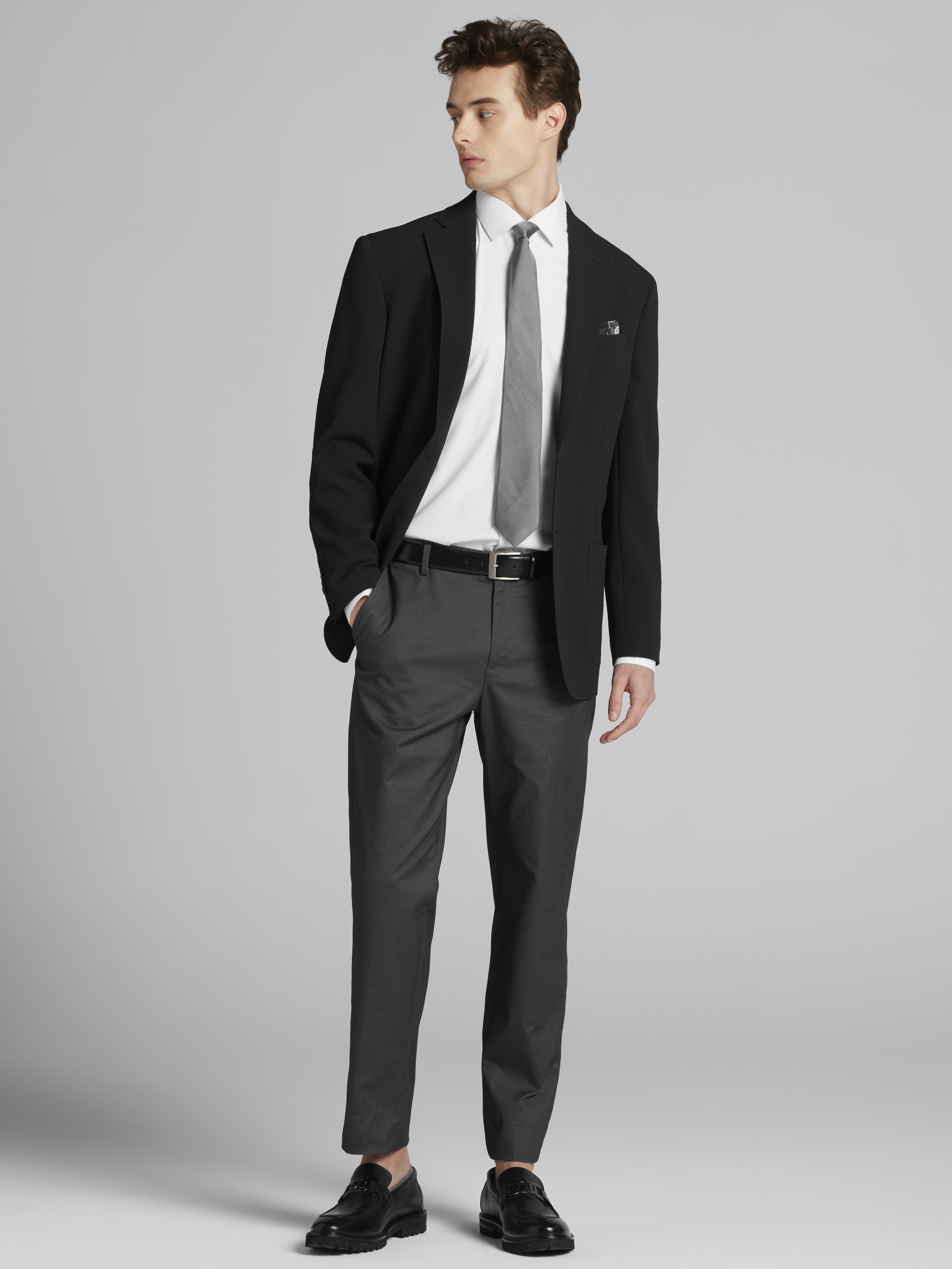 Modern Fit Textured Sport Coat