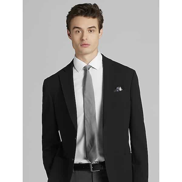 Awearness Kenneth Cole Big & Tall Men's Modern Fit Textured Sport Coat Black Texture - Size: 48 Long TMW17FG48302