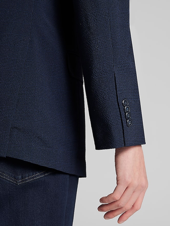 Awearness Kenneth Cole Modern Fit Plaid Seersucker Sport Coat