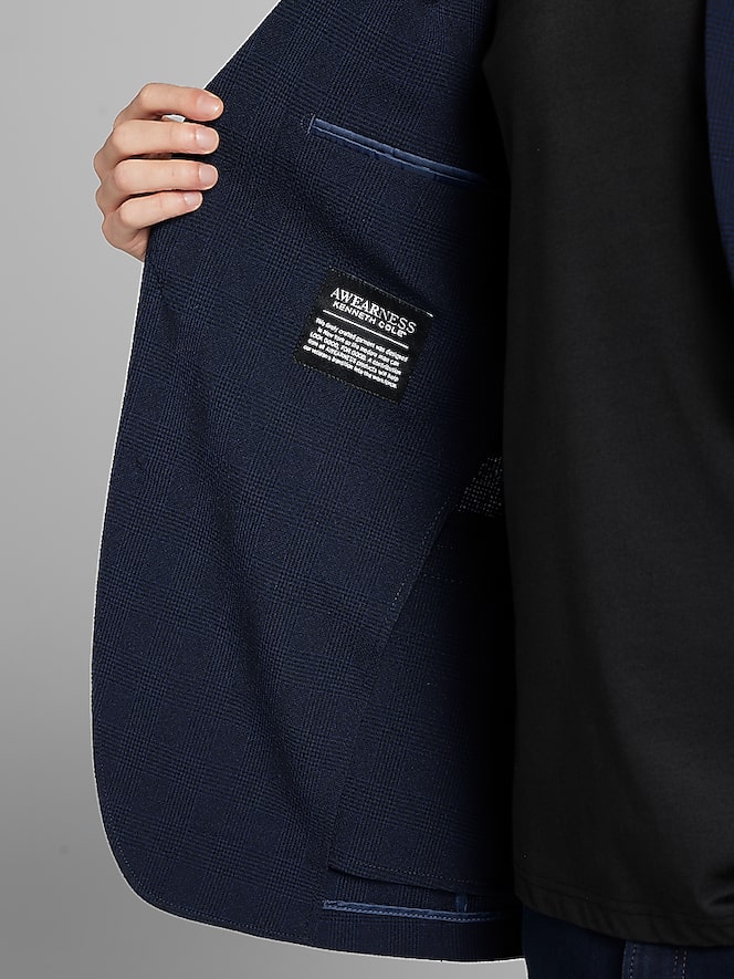 Awearness Kenneth Cole Modern Fit Plaid Seersucker Sport Coat