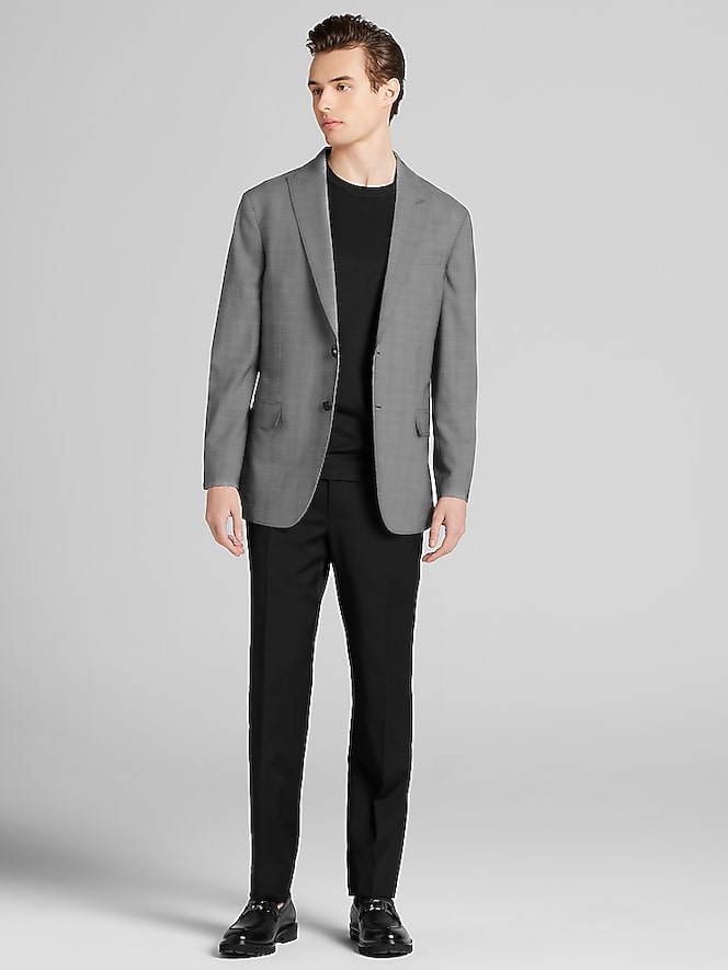 Awearness Kenneth Cole Modern Fit Plaid Seersucker Sport Coat