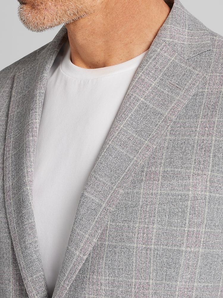 Modern Fit Plaid Sport Coat