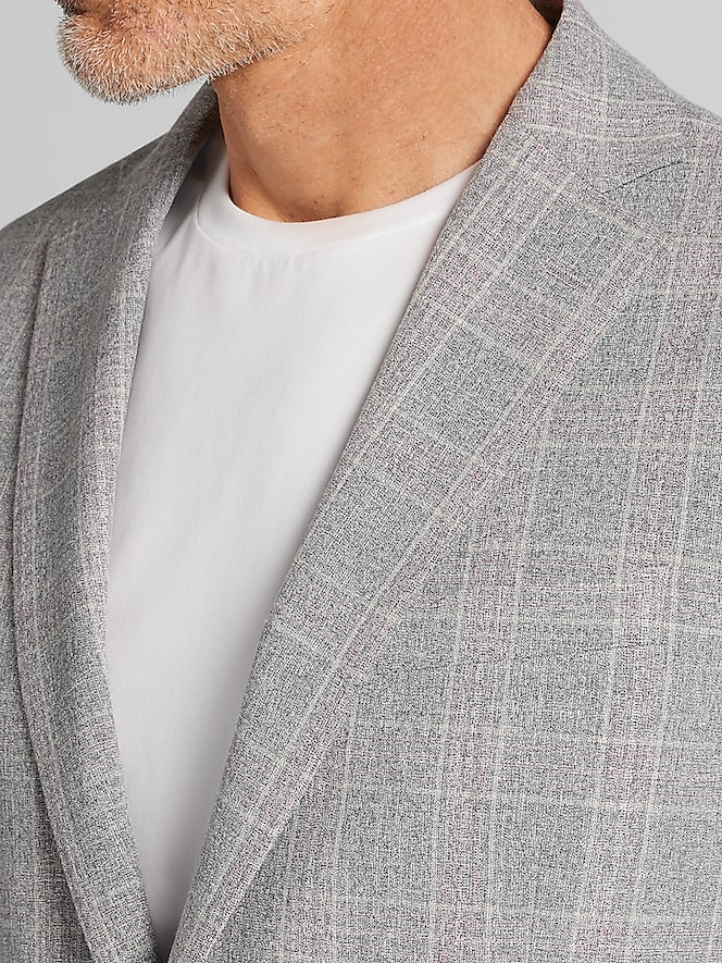 Awearness Kenneth Cole Modern Fit Plaid Sport Coat