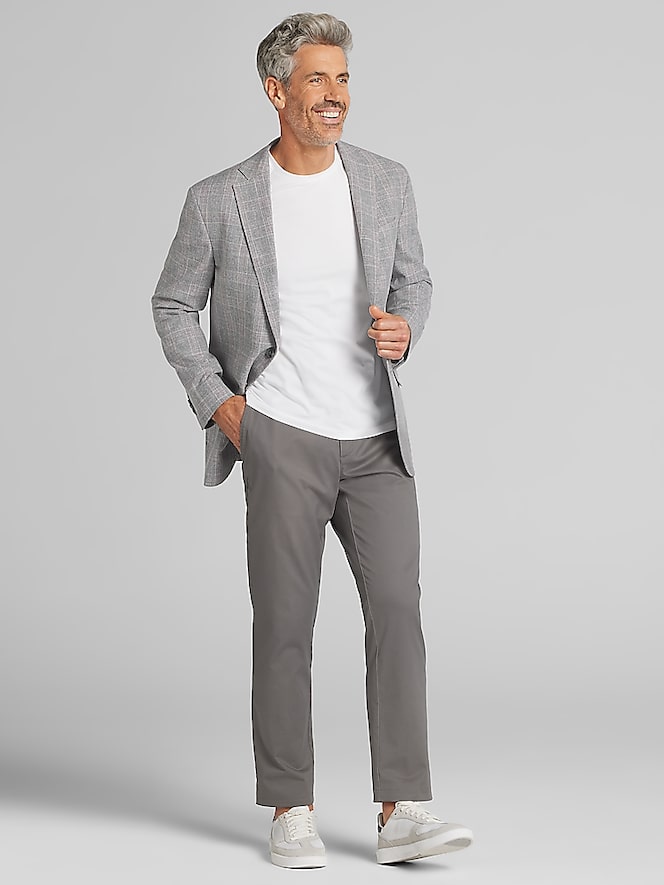 Awearness Kenneth Cole Modern Fit Plaid Sport Coat