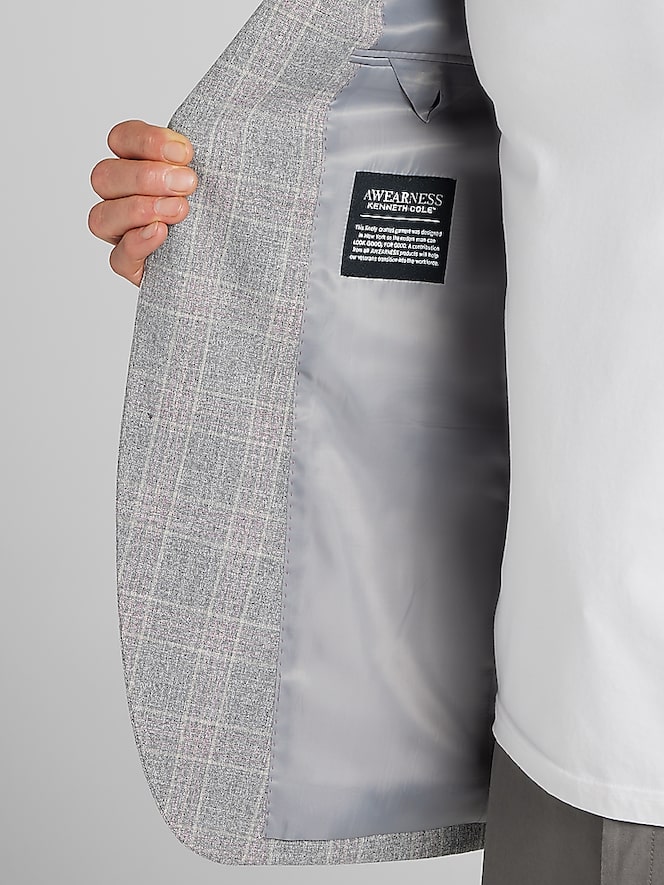 Awearness Kenneth Cole Modern Fit Plaid Sport Coat