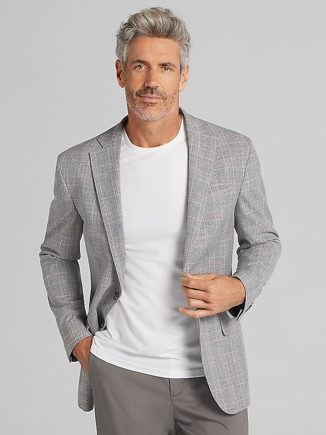 Awearness Kenneth Cole Modern Fit Plaid Sport Coat
