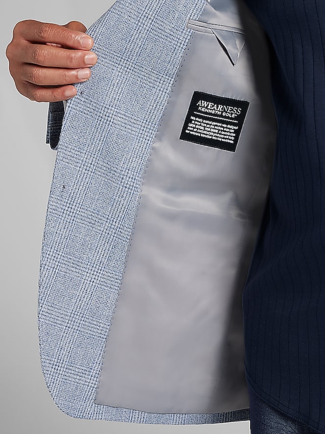 Awearness Kenneth Cole Modern Fit Plaid Sport Coat