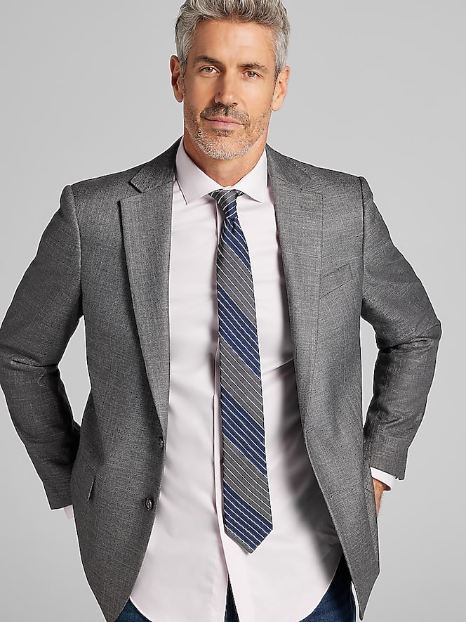 Wilke-Rodriguez Modern Fit Sport Coat, Grey - Image 8 of 8