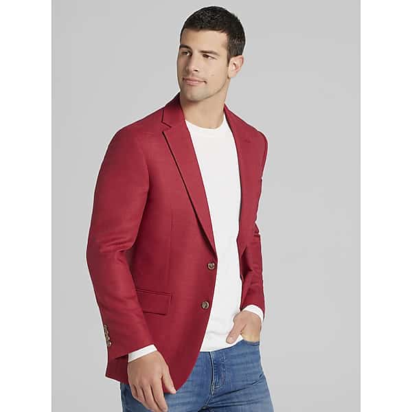 Wilke-Rodriguez Men's Modern Fit Sport Coat Red - Size: 52 Regular TMW17FN52211