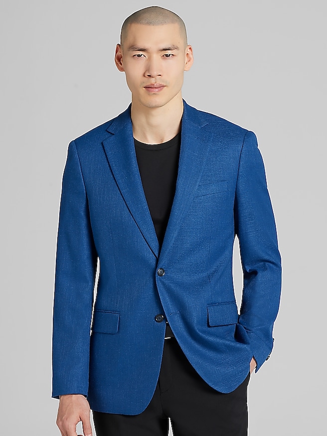 Wilke-Rodriguez Men's Modern Fit Sport Coat , Navy Peony / Blue