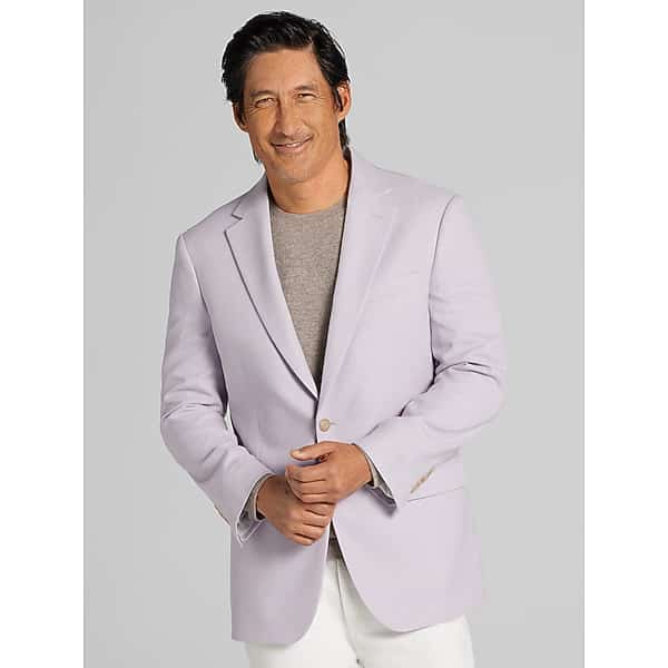 Wilke-Rodriguez Big & Tall Men's Modern Fit Sport Coat Lilac - Size: 54 Long