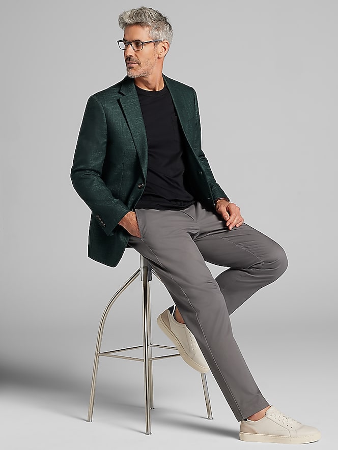Wilke-Rodriguez Modern Fit Solid Sport Coat, Emerald - Green | Men's ...