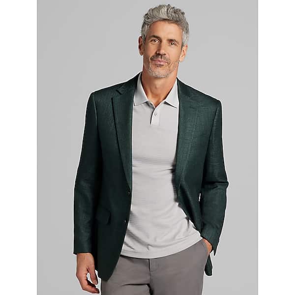 Wilke-Rodriguez Men's Modern Fit Sport Coat Emerald - Size: 52 Regular TMW17FN52289