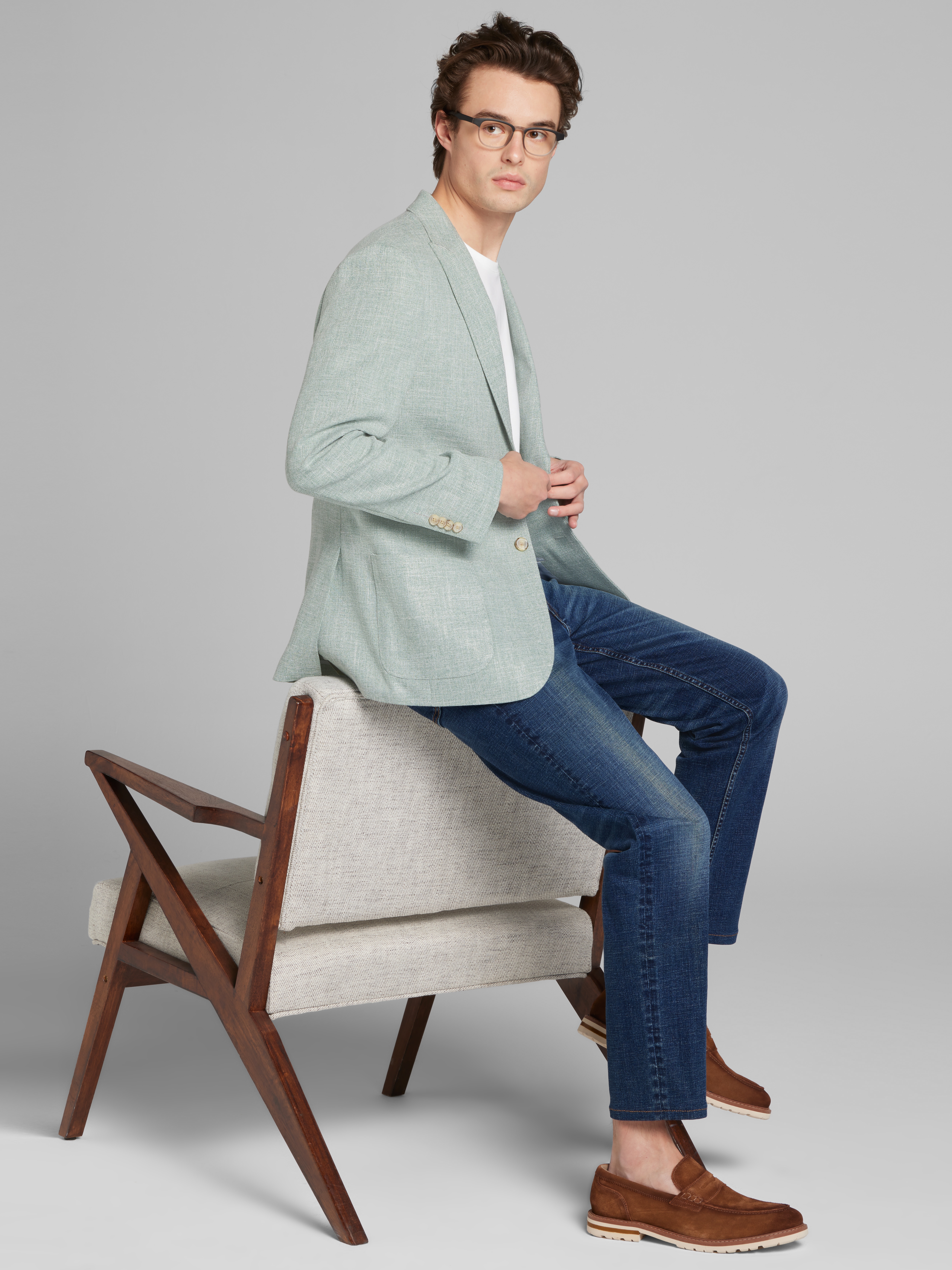 Slim Fit Textured Sport Coat