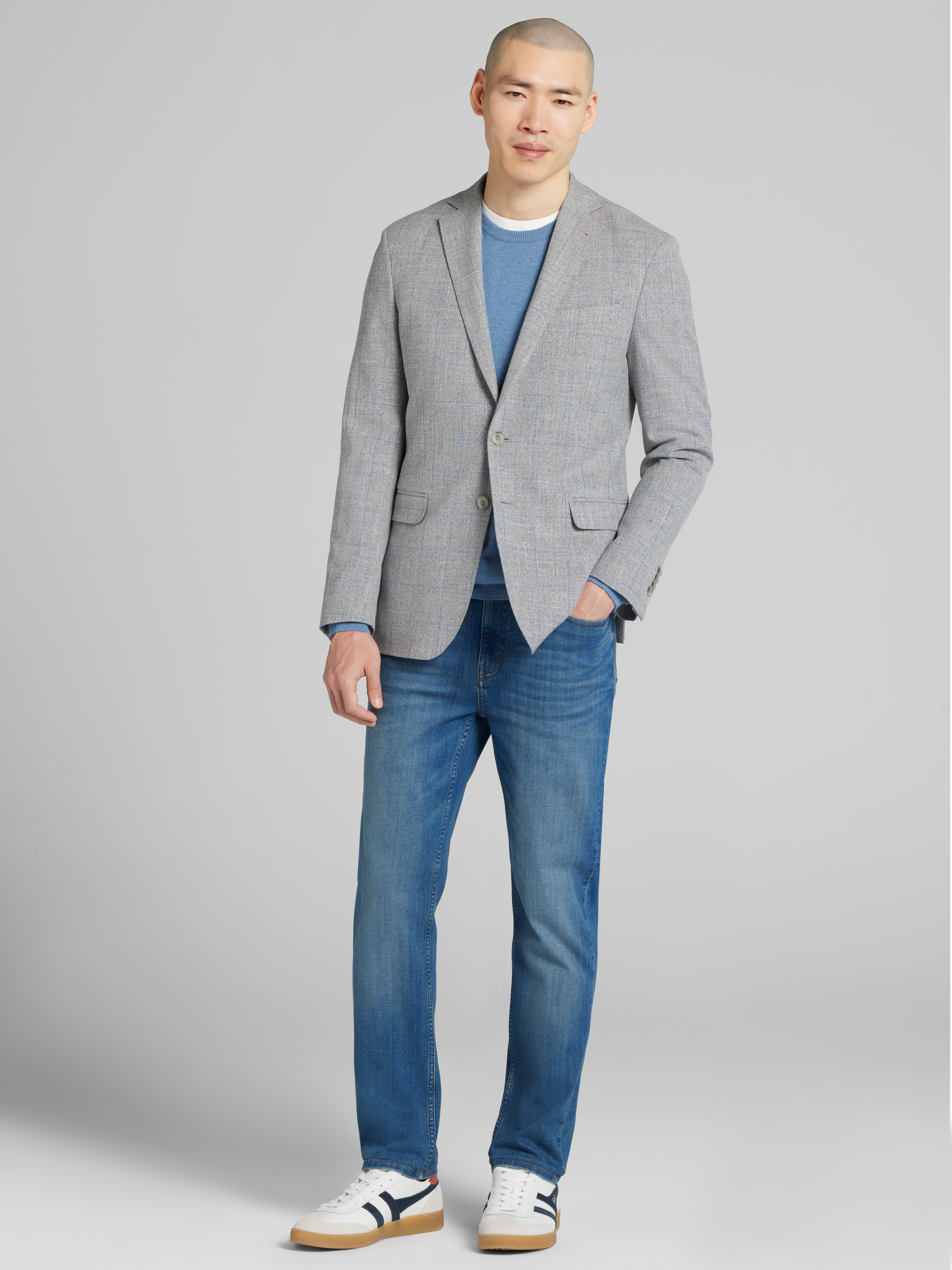 Slim Fit Windowpane Sport Coat