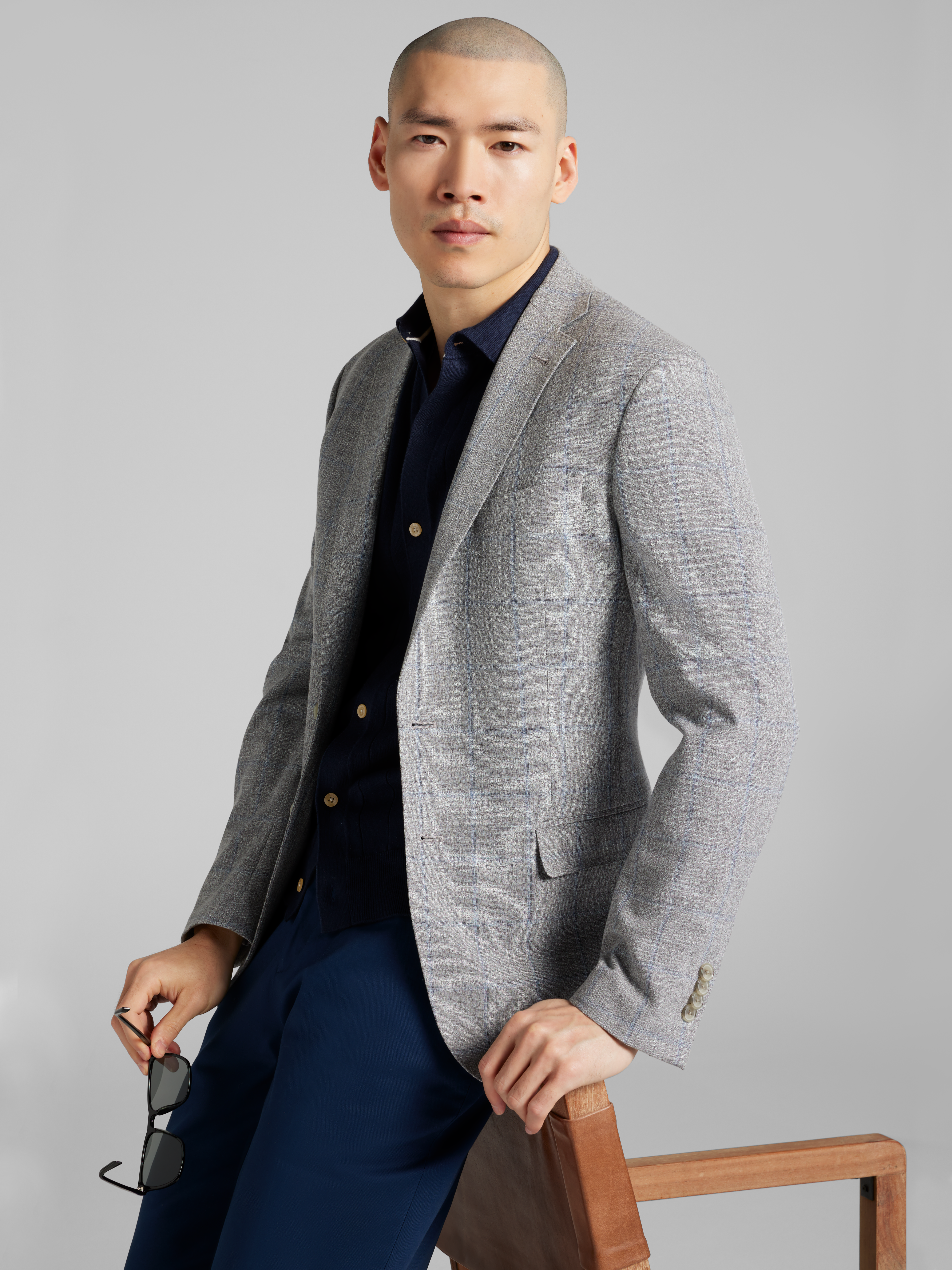Slim Fit Windowpane Sport Coat