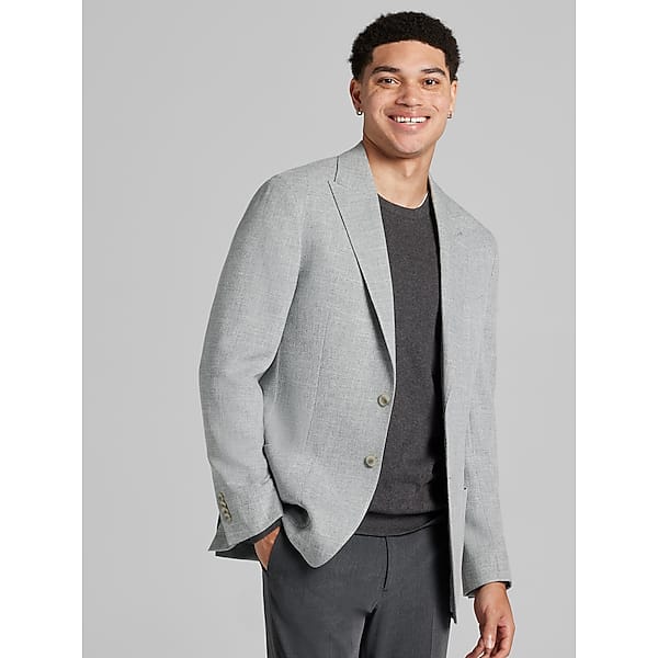 JOE Joseph Abboud Men's Slim Fit Textured Sport Coat Light Grey Texture - Size: 40 Short TMW17G040116